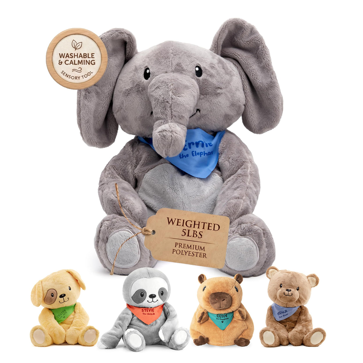 Lilly's Love Weighted Stuffed Animals for Adults & Kids — 5lb Calming Capybara Plush for Anxiety, ADHD & Sensory | Machine Washable Weighted Stuffed Animal w/Removable Insert | Clyde The Capybara