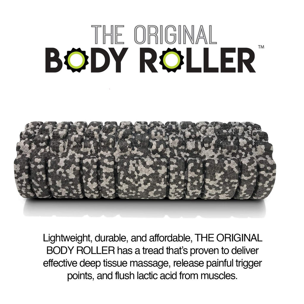 The Original Body Roller - High Density Foam Roller Massager for Deep Tissue Massage of The Back and Leg Muscles - Self Myofascial Release of Painful Trigger Point Muscle Adhesions - 13" Blue