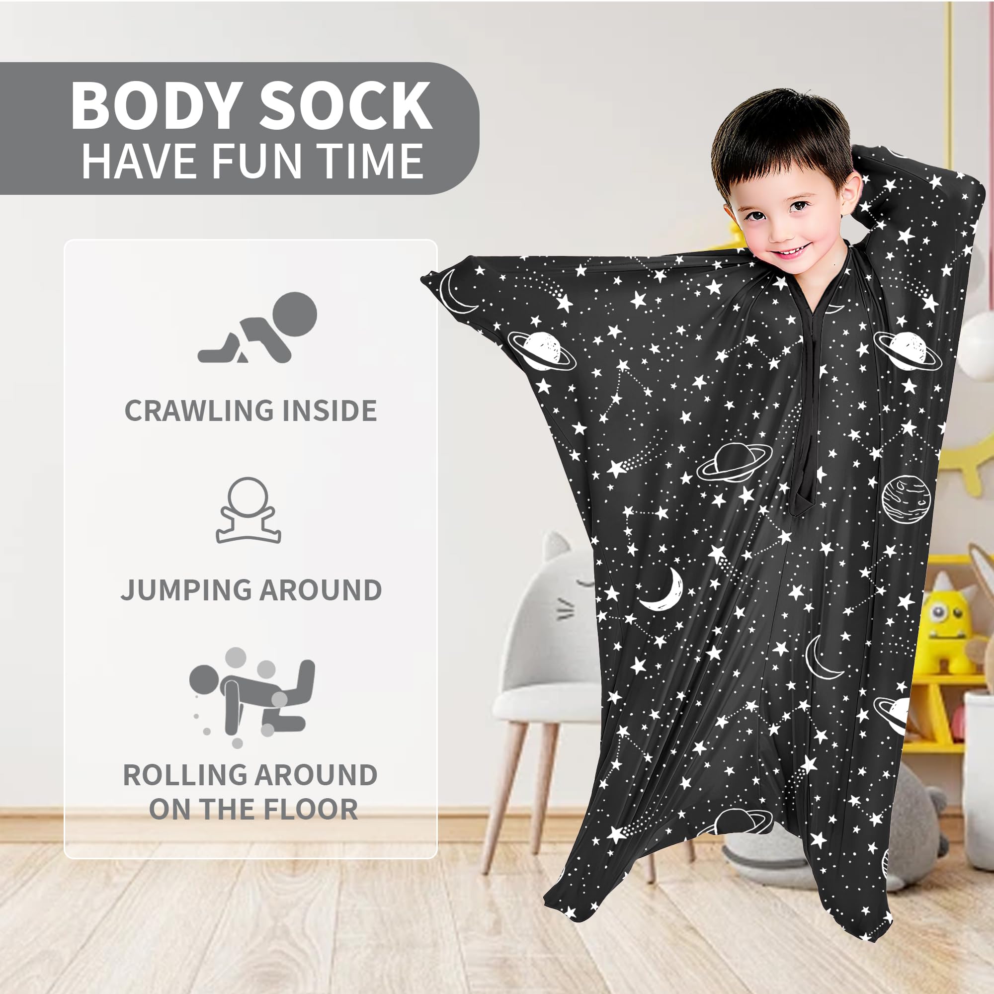 Sensory Sock Body Sock,X-Large | Stretchable Sensory Sack - Help Kids Relax and Focus - ADHD and Improve Sensory Full Body Sock for Kids