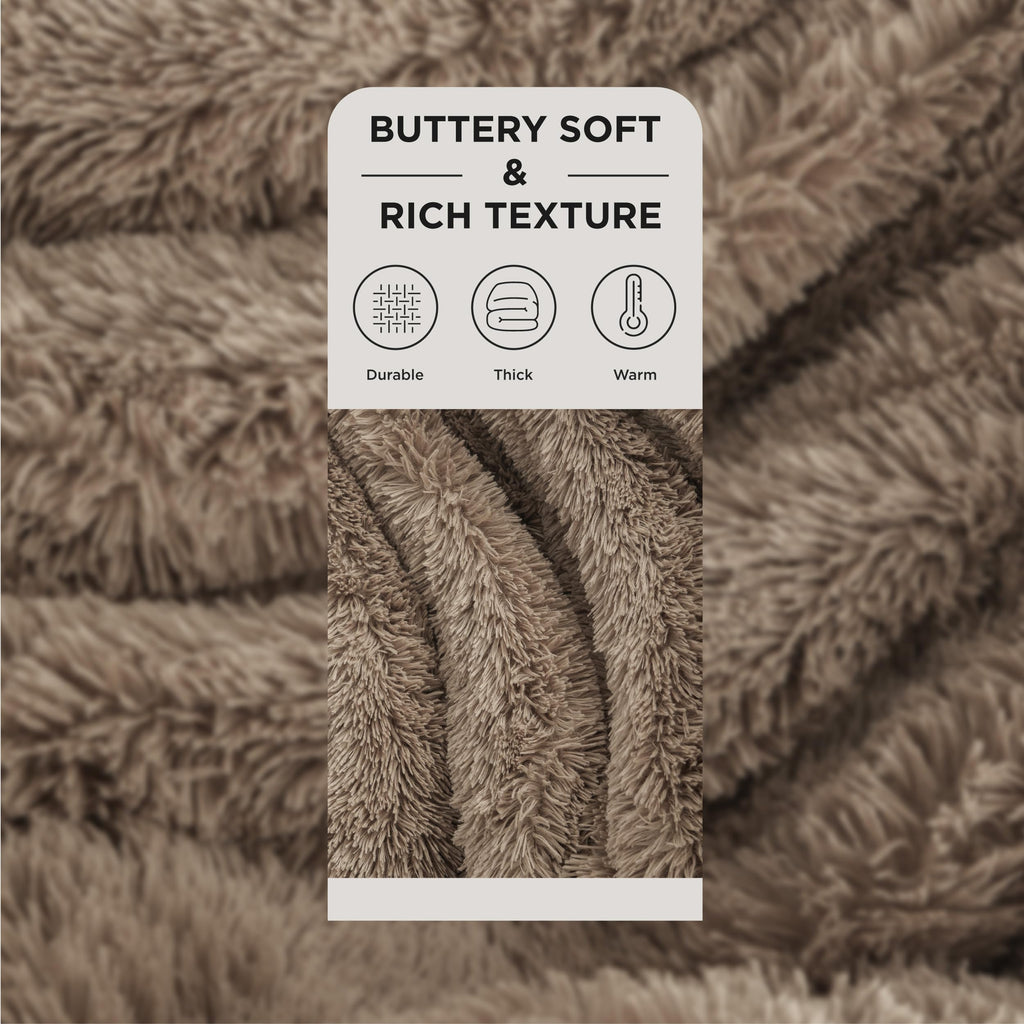 Bedsure GentleSoft Fluffy Fuzzy Faux Fur Throw Blanket for Couch, Soft Sherpa Fleece Cozy Gifts for Women, Plush Bed Blanket Room Decor for Men, Thick Warm Teen Gifts Winter Bedding