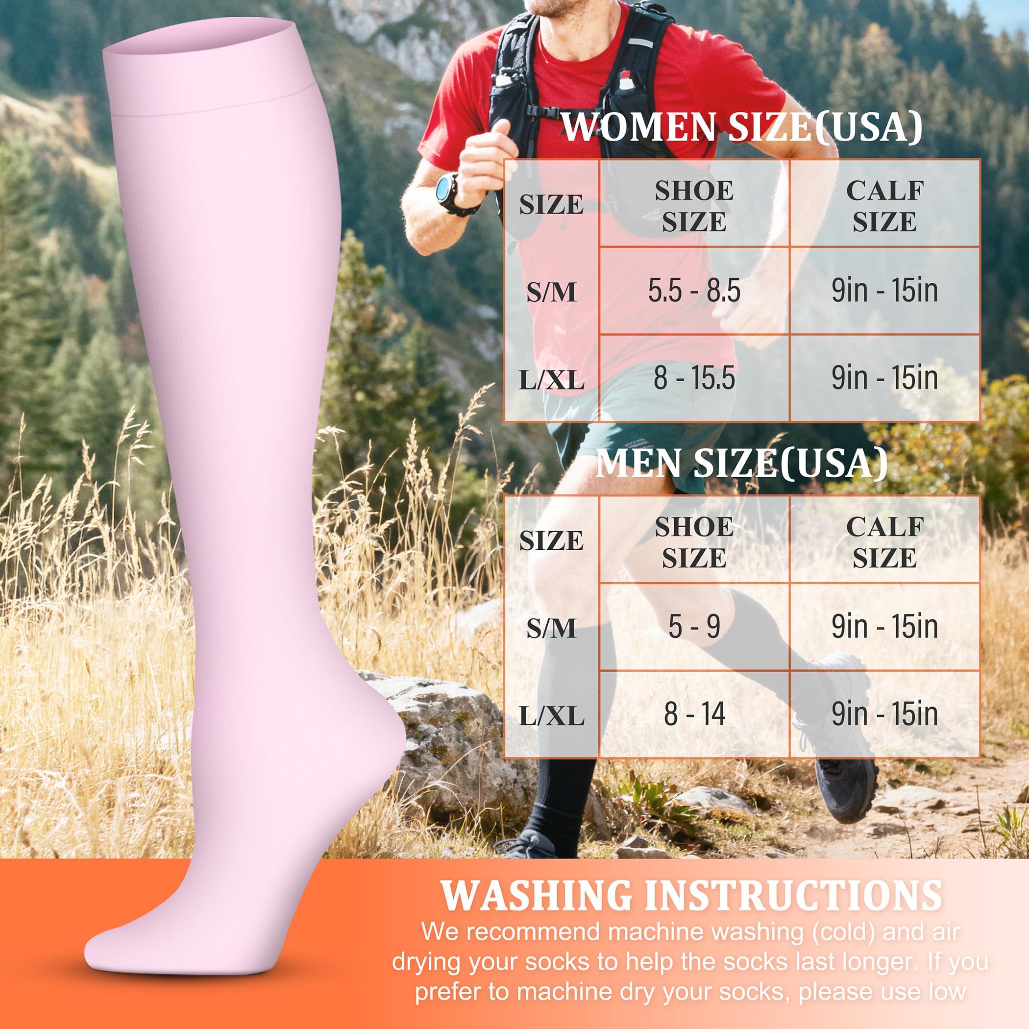 FEYHAY Copper Compression Socks (8 Pairs) 15-20 mmHg Circulation is Best Athletic & Daily for Men & Women, Running, Climbing