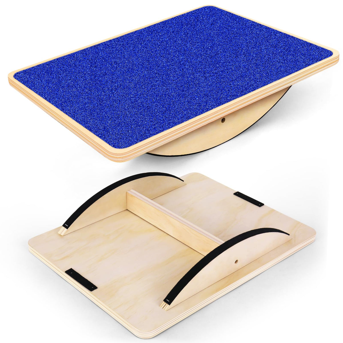 Balance Board Professional Wobble Board for Adults Anti-Slip 350LBS Balance Boards for Physical Therapy Standing Desk Core Strength Wooden Balance Board Rocker Board