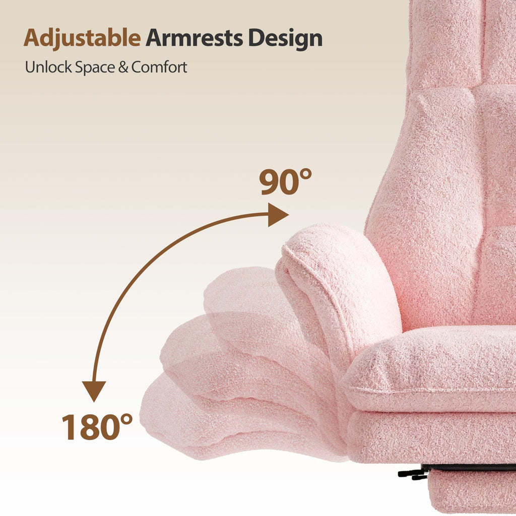 Big and Tall Office Chair, Flip Armrests for Pets & Cross Legged Sitting, Executive Ergonomic Computer Gaming Chair with Foot Rest, Premium Tech Fabric Wide Seat Reclining Desk Chair