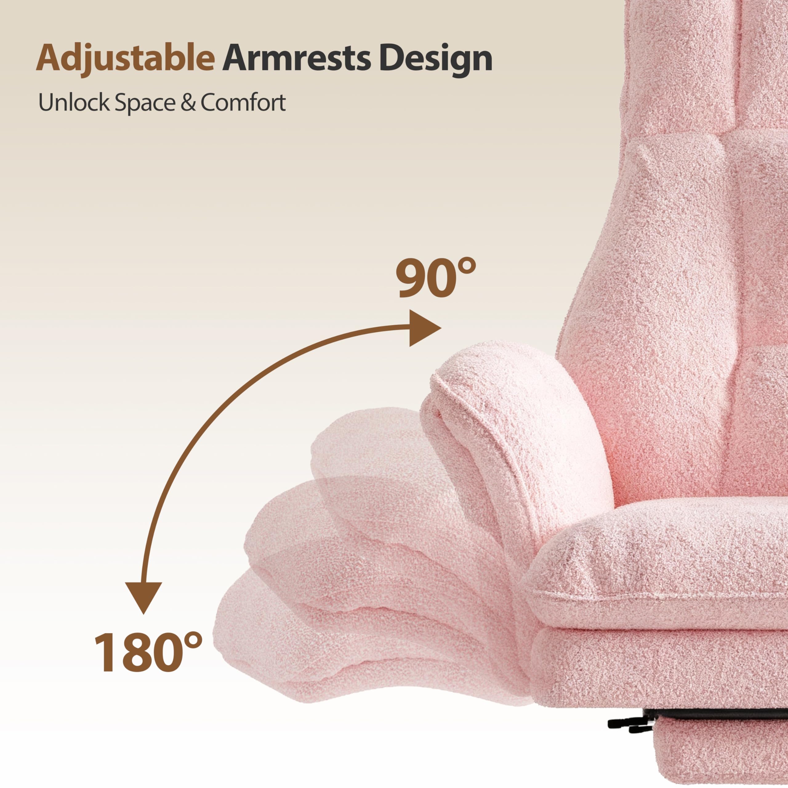 Big and Tall Office Chair, Flip Armrests for Pets & Cross Legged Sitting, Executive Ergonomic Computer Gaming Chair with Foot Rest, Premium Tech Fabric Wide Seat Reclining Desk Chair