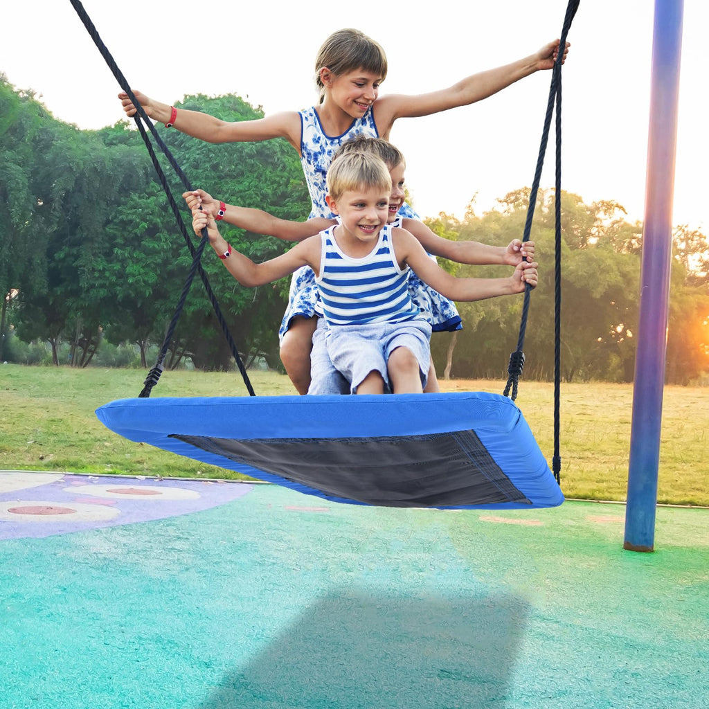 Trekassy 60" Extra Large Rectangle Tree Swing - Heavy Duty 700lb Capacity, Waterproof Platform for Kids & Adults with Complete Installation Kit & 2 Tree Straps (Beige)