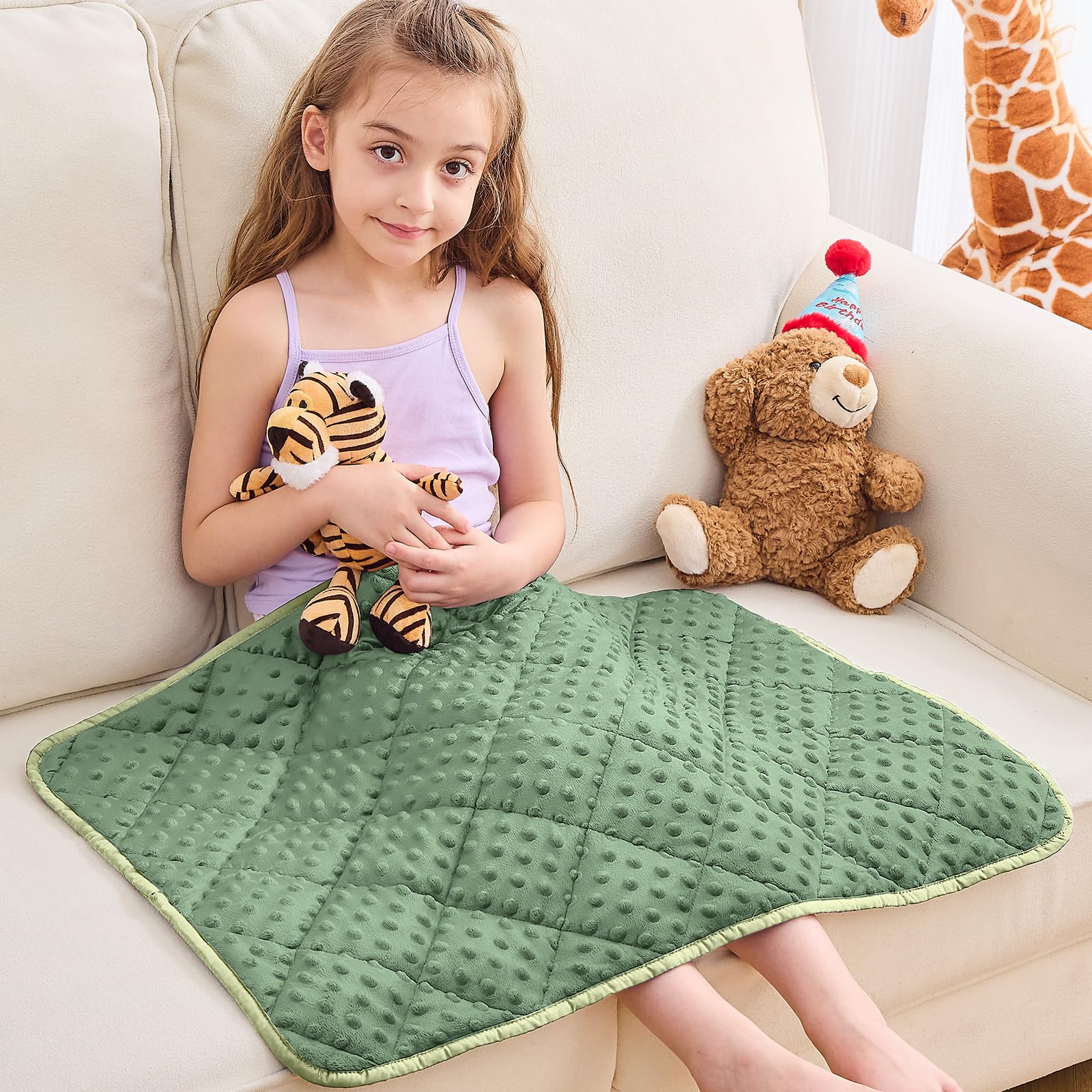 yescool Weighted Blanket Kids 5 Pounds, Minky Kids Blanket Gifts for Boys Girls, Small Weighted Throw Blankets Washable Heavy Blankets, Winter Weighted Comforter for 5 6 7 8 9 Year Old, 36 * 48in