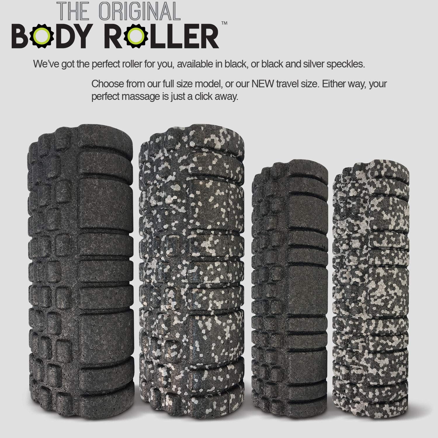 The Original Body Roller - High Density Foam Roller Massager for Deep Tissue Massage of The Back and Leg Muscles - Self Myofascial Release of Painful Trigger Point Muscle Adhesions - 13" Blue