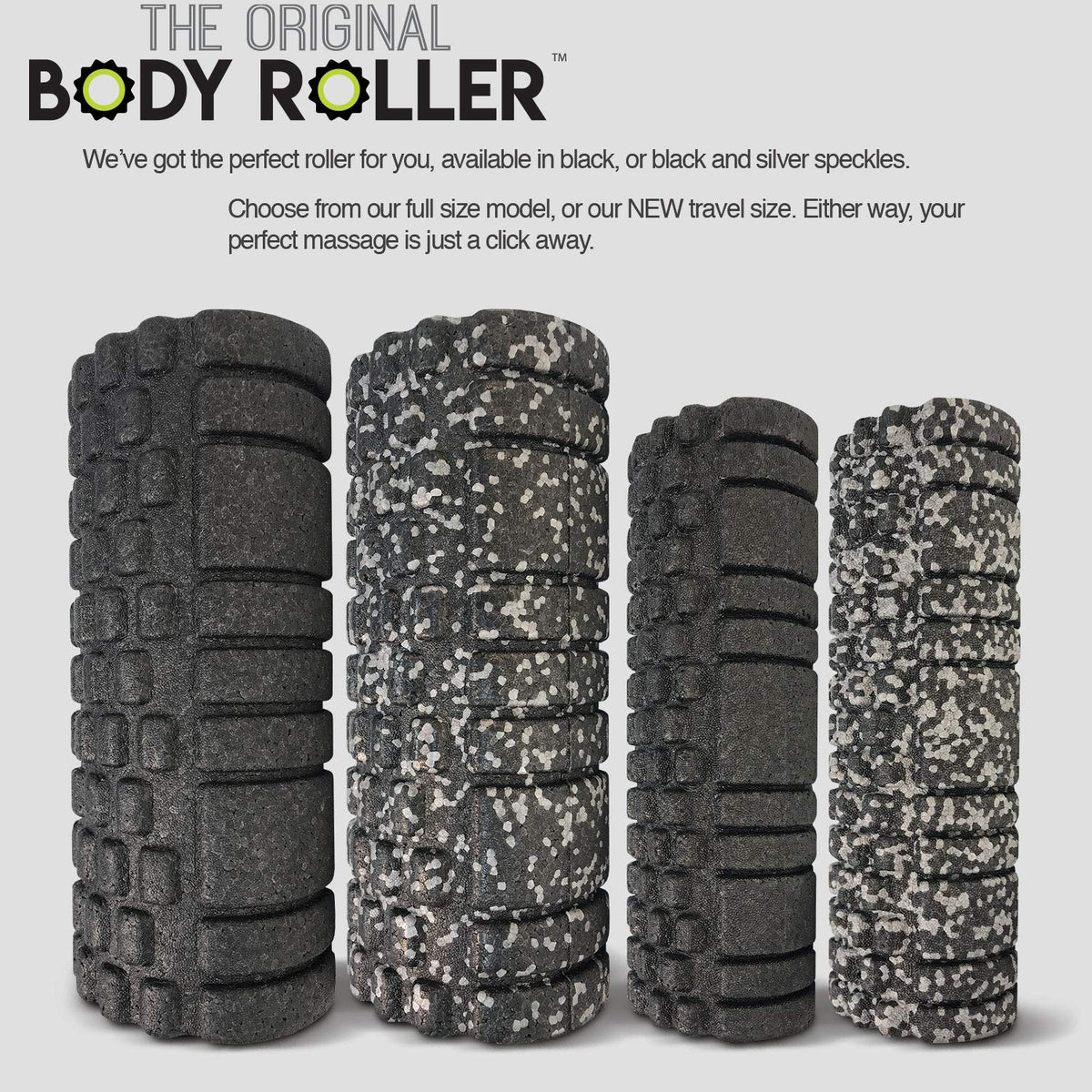 The Original Body Roller - High Density Foam Roller Massager for Deep Tissue Massage of The Back and Leg Muscles - Self Myofascial Release of Painful Trigger Point Muscle Adhesions - 13" Blue