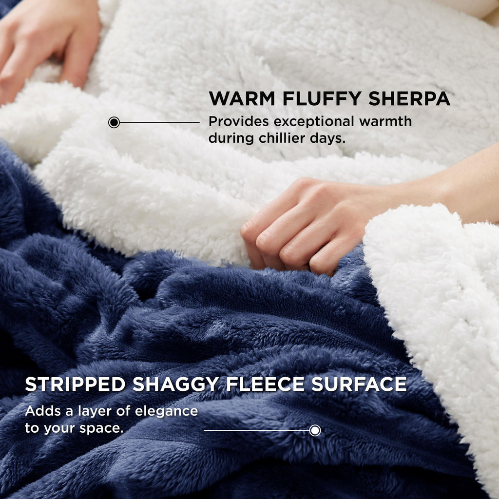 Bedsure Sherpa Throw Blanket for Couch - Super Soft, Comfort Cozy Fleece Thick Warm Blanket for Women, GentleSoft Plush & Fluffy Spring Throw Gift for Women, Room Decor, Beige, 50x60 Inches