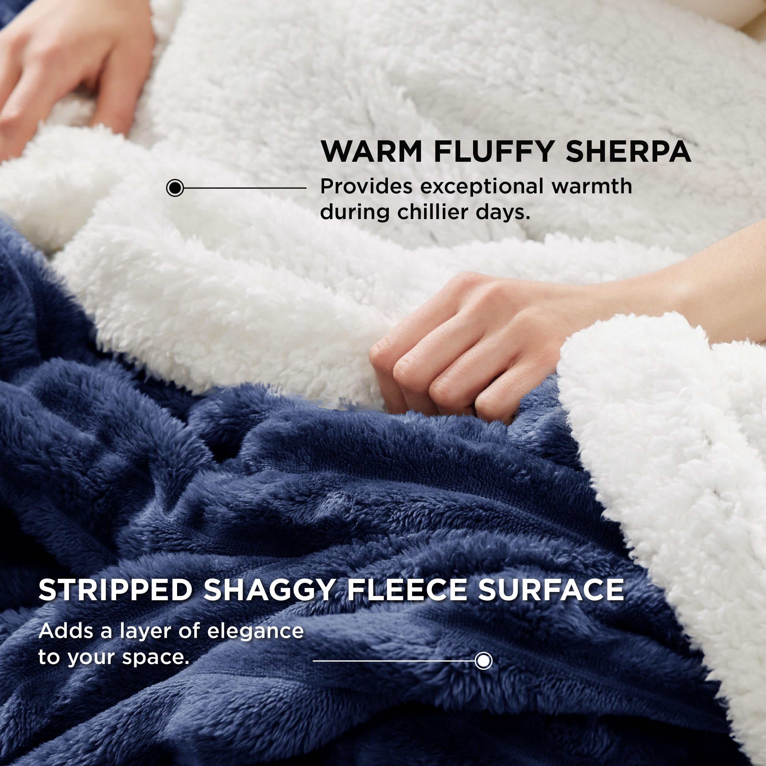 Bedsure Sherpa Throw Blanket for Couch - Super Soft, Comfort Cozy Fleece Thick Warm Blanket for Women, GentleSoft Plush & Fluffy Spring Throw Gift for Women, Room Decor, Beige, 50x60 Inches