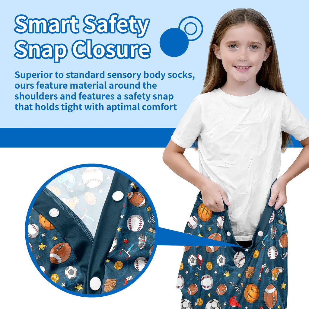 Sensory Sock Body Sock,X-Large | Stretchable Sensory Sack - Help Kids Relax and Focus - ADHD and Improve Sensory Full Body Sock for Kids