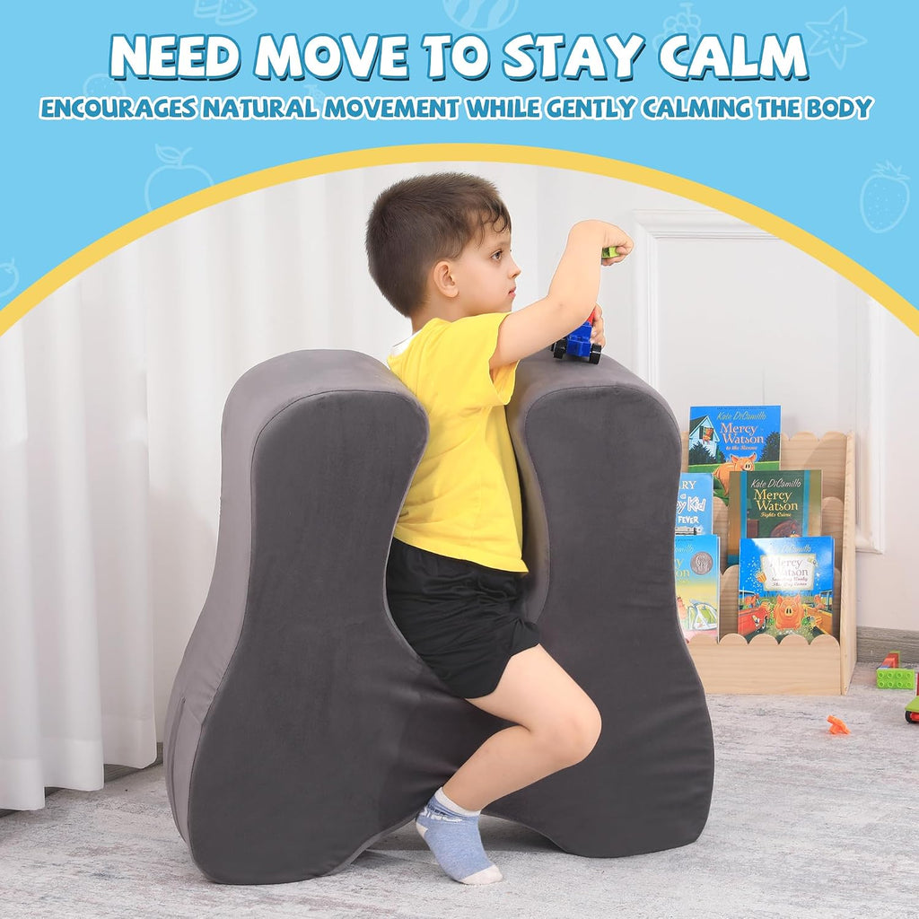 BALAPET Soft Squeeze Sensory Seat for Kids, Calming Compression Chair with Sensory Needs Wobble Seat for Sensory Kids, Washable Cover, Rocking Design