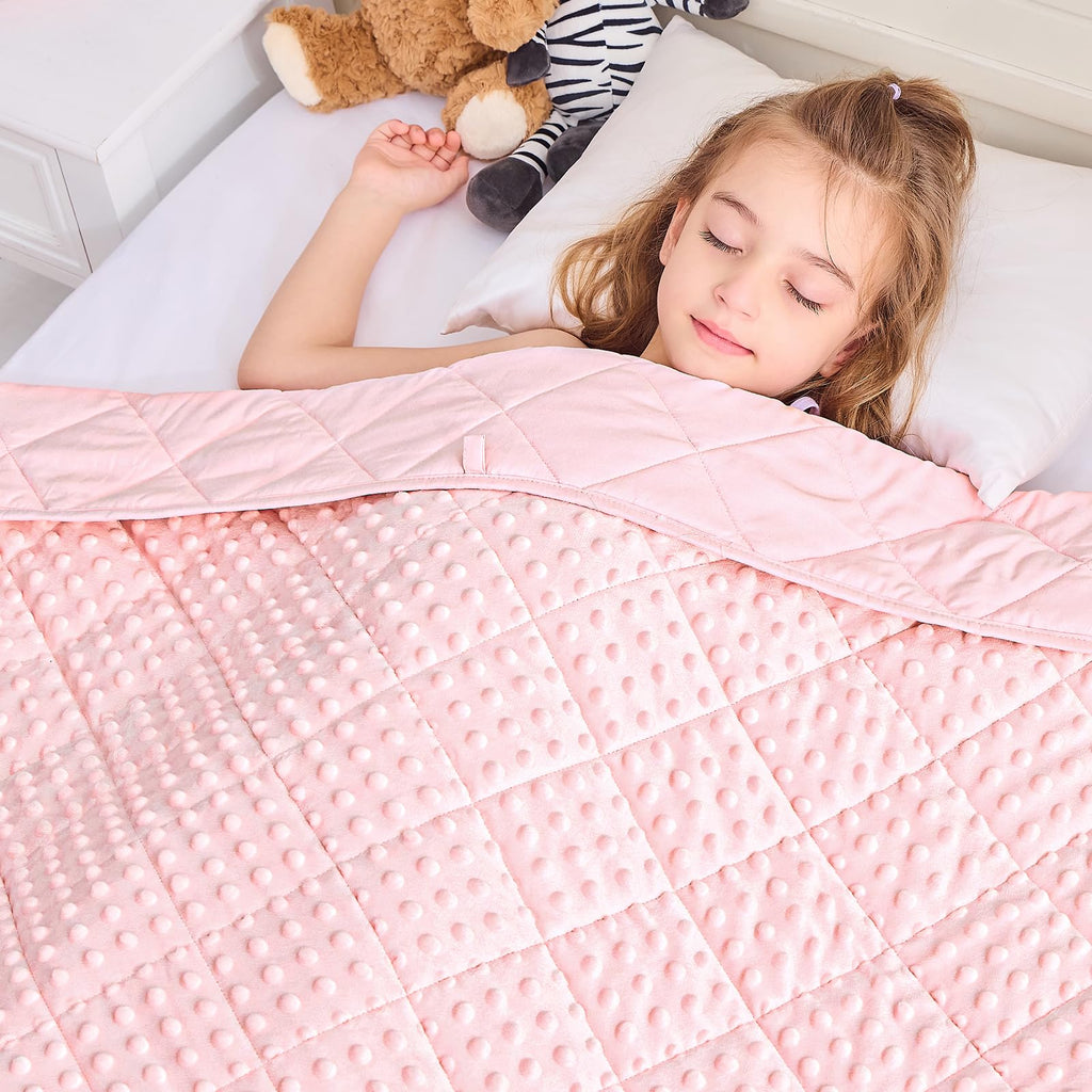 yescool Weighted Blanket Kids 5 Pounds, Minky Kids Blanket Gifts for Boys Girls, Small Weighted Throw Blankets Washable Heavy Blankets, Winter Weighted Comforter for 5 6 7 8 9 Year Old, 36 * 48in