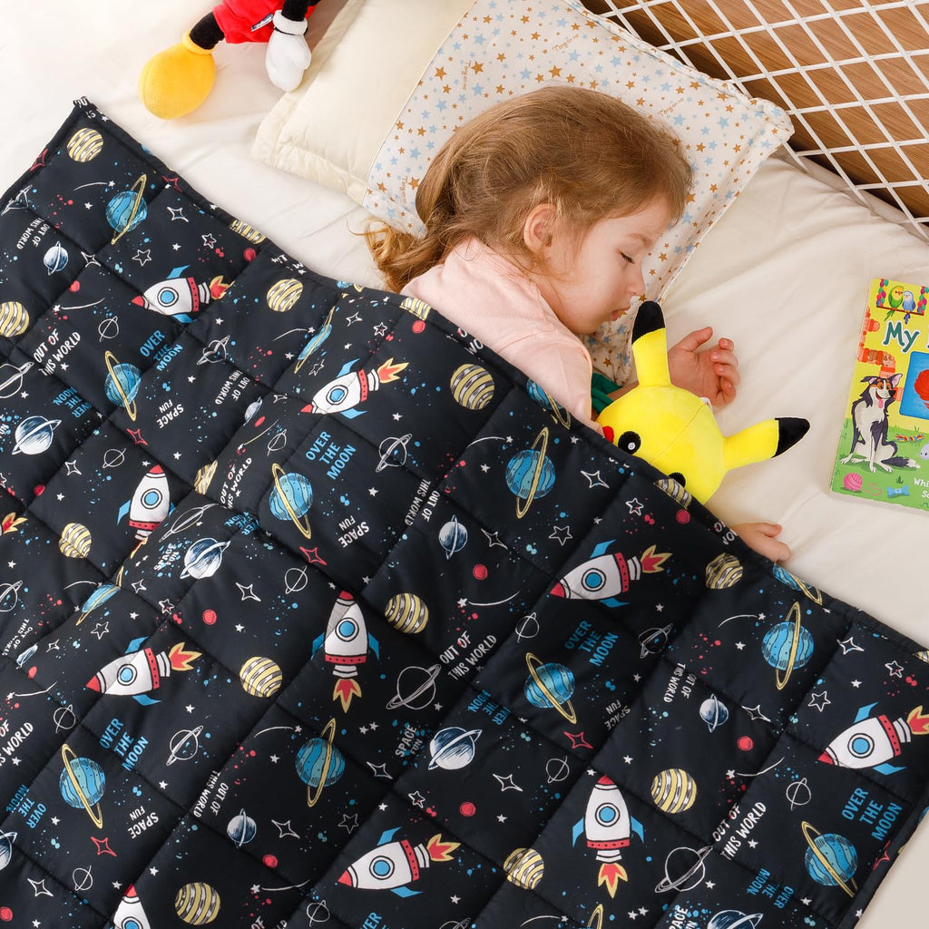 Sivio Weighted Blanket 5lbs, Blue Dinosaur Cooling Weighted Lap Blanket, Breathable Heavy Throw Blankets for Sleeping, Washable, 36"x48"