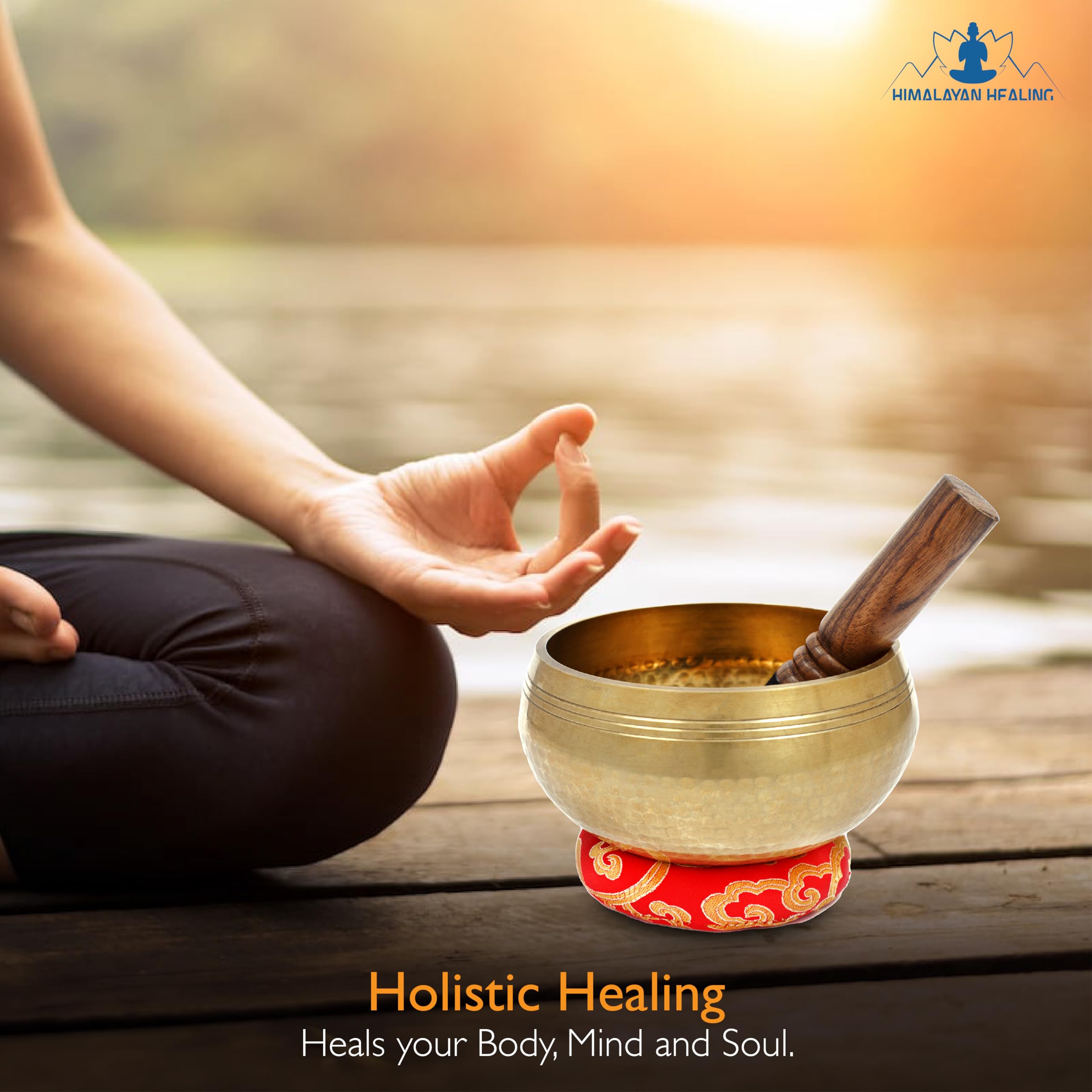 HIMALAYAN HEALING® Tibetan Singing Bowls Set~ Meditation Sound Bowl hand Hammered in Nepal For Yoga, Meditation, Mindfulness, Healing & Chakra balancing~