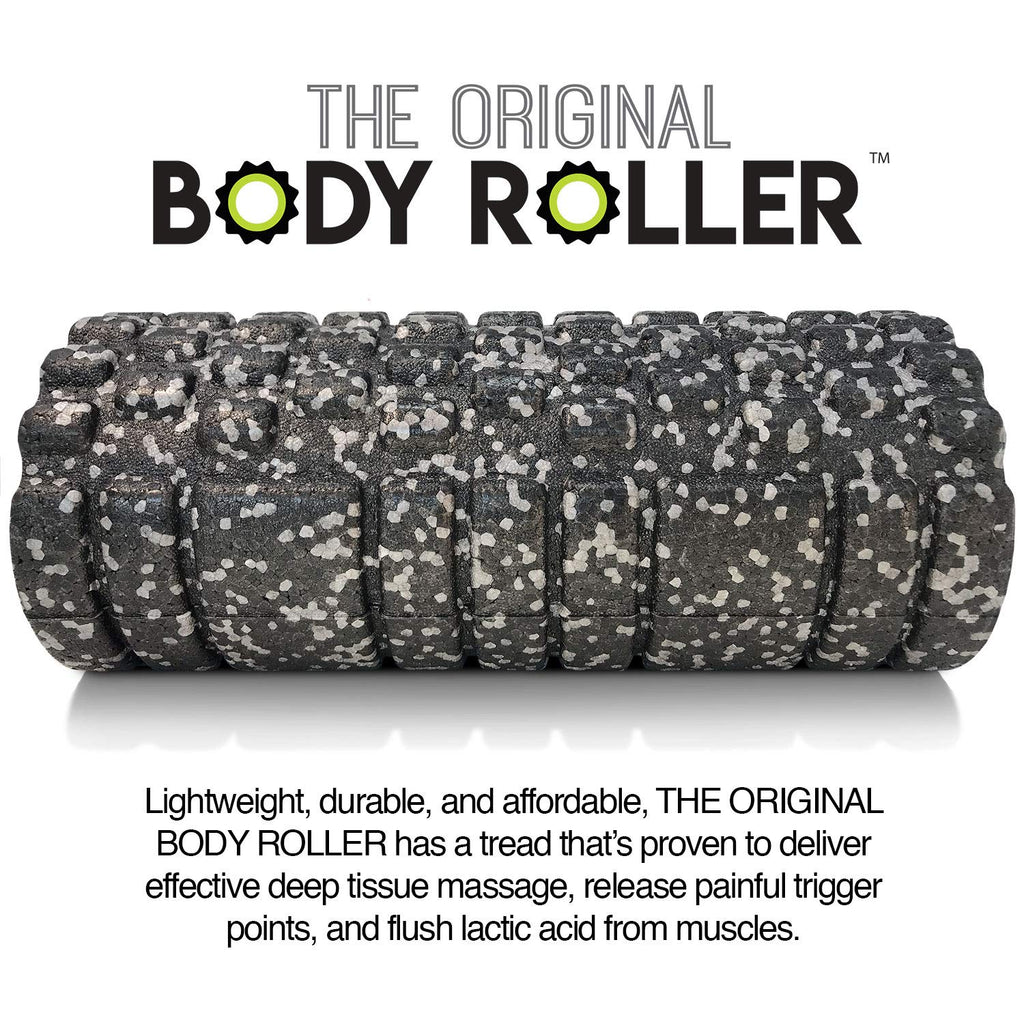 The Original Body Roller - High Density Foam Roller Massager for Deep Tissue Massage of The Back and Leg Muscles - Self Myofascial Release of Painful Trigger Point Muscle Adhesions - 13" Blue