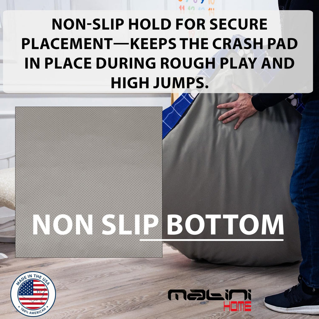 Matini Home Crash Pad - Sensory Pad with Cover Foam Blocks for Kids and Adults, Ideal Gymnastics Equipment to Jump, Play or Relax - Grey White 36" X 36"