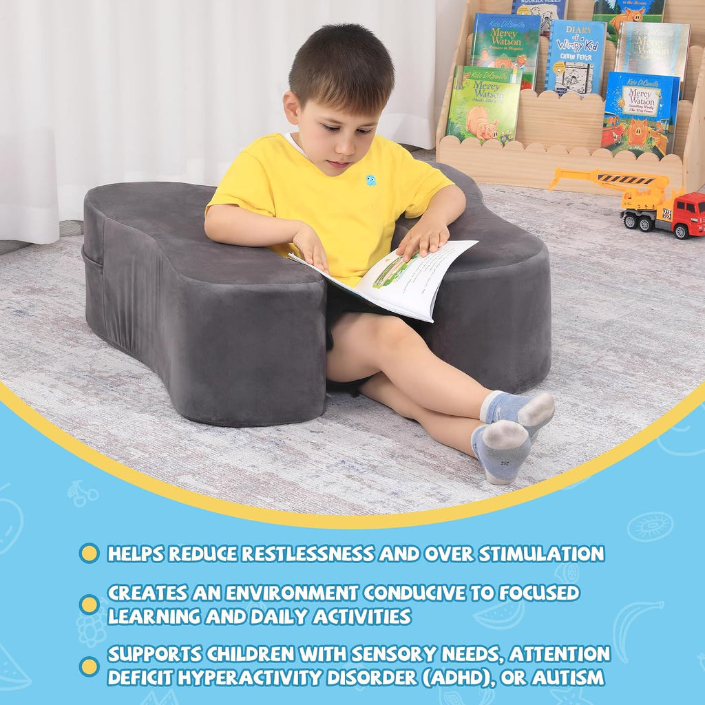BALAPET Soft Squeeze Sensory Seat for Kids, Calming Compression Chair with Sensory Needs Wobble Seat for Sensory Kids, Washable Cover, Rocking Design