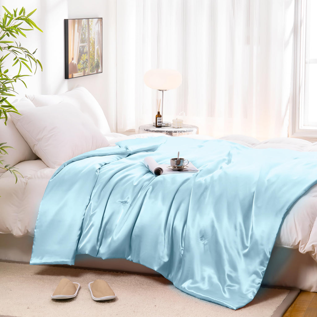 Vonty Dark Grey Satin Throw Blanket 50x60In, Cooling Silky Wrinkle-Free | Gentle On Hair, Machine Washable Easy Care, All-Season Warmth And Cooling, Multipurpose Bed Sofa Travel, Textured Cable Knit