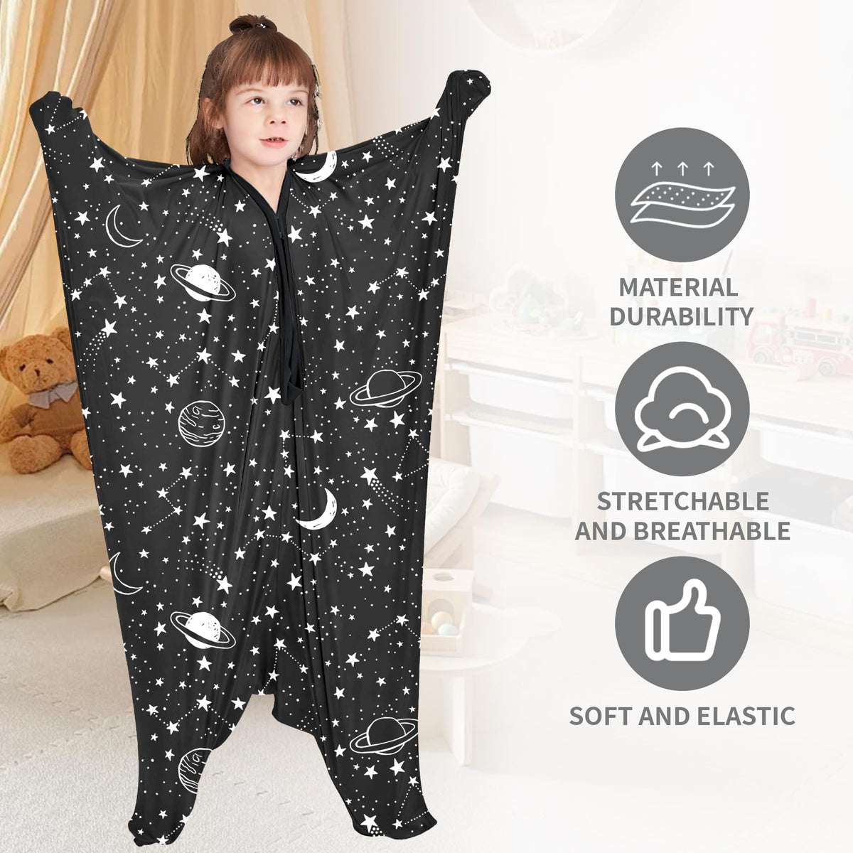 Sensory Sock Body Sock,X-Large | Stretchable Sensory Sack - Help Kids Relax and Focus - ADHD and Improve Sensory Full Body Sock for Kids
