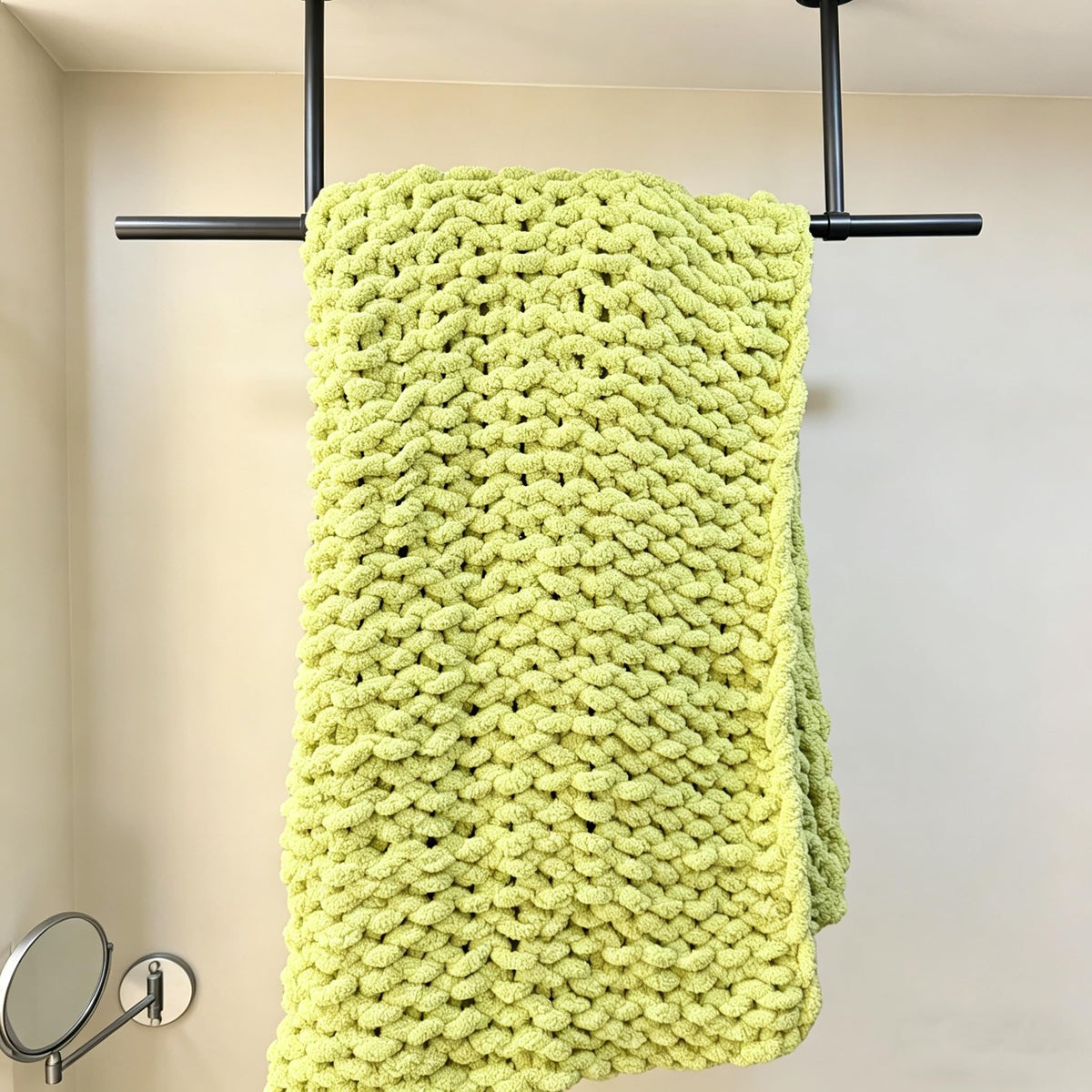 Soft Chunky Knit Throw Blanket for Couch, Cozy Warm Knitted Blankets | Hand Knit with Jumbo Chenille, Lightweight Warm Fluffy Decor for Women, Mom, Her & Girls, Sofa, Chair, Bed, 40"×40" (Gray)