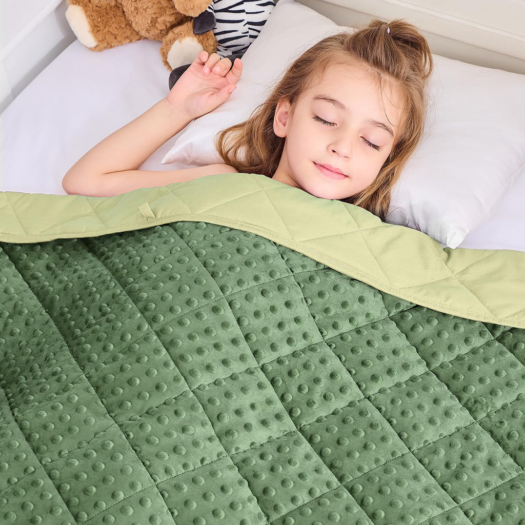 yescool Weighted Blanket Kids 5 Pounds, Minky Kids Blanket Gifts for Boys Girls, Small Weighted Throw Blankets Washable Heavy Blankets, Winter Weighted Comforter for 5 6 7 8 9 Year Old, 36 * 48in