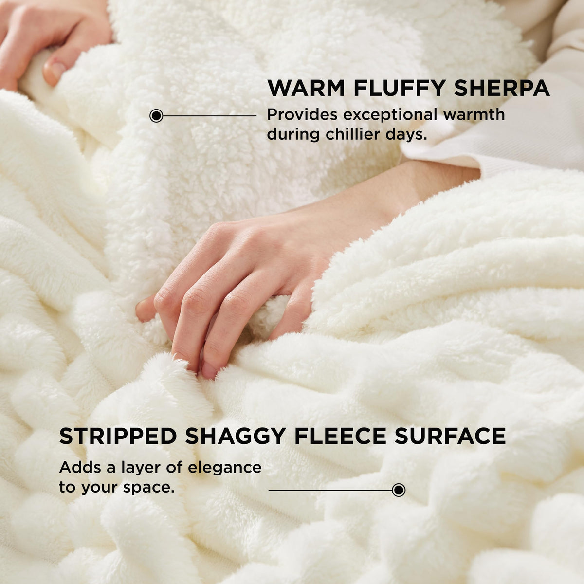 Bedsure Sherpa Throw Blanket for Couch - Super Soft, Comfort Cozy Fleece Thick Warm Blanket for Women, GentleSoft Plush & Fluffy Spring Throw Gift for Women, Room Decor, Beige, 50x60 Inches