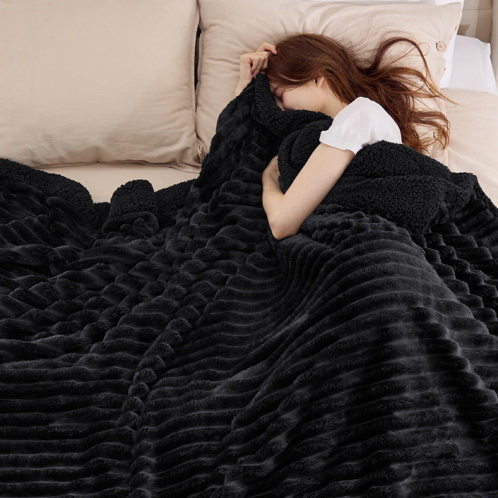 Bedsure Sherpa Throw Blanket for Couch - Super Soft, Comfort Cozy Fleece Thick Warm Blanket for Women, GentleSoft Plush & Fluffy Spring Throw Gift for Women, Room Decor, Beige, 50x60 Inches