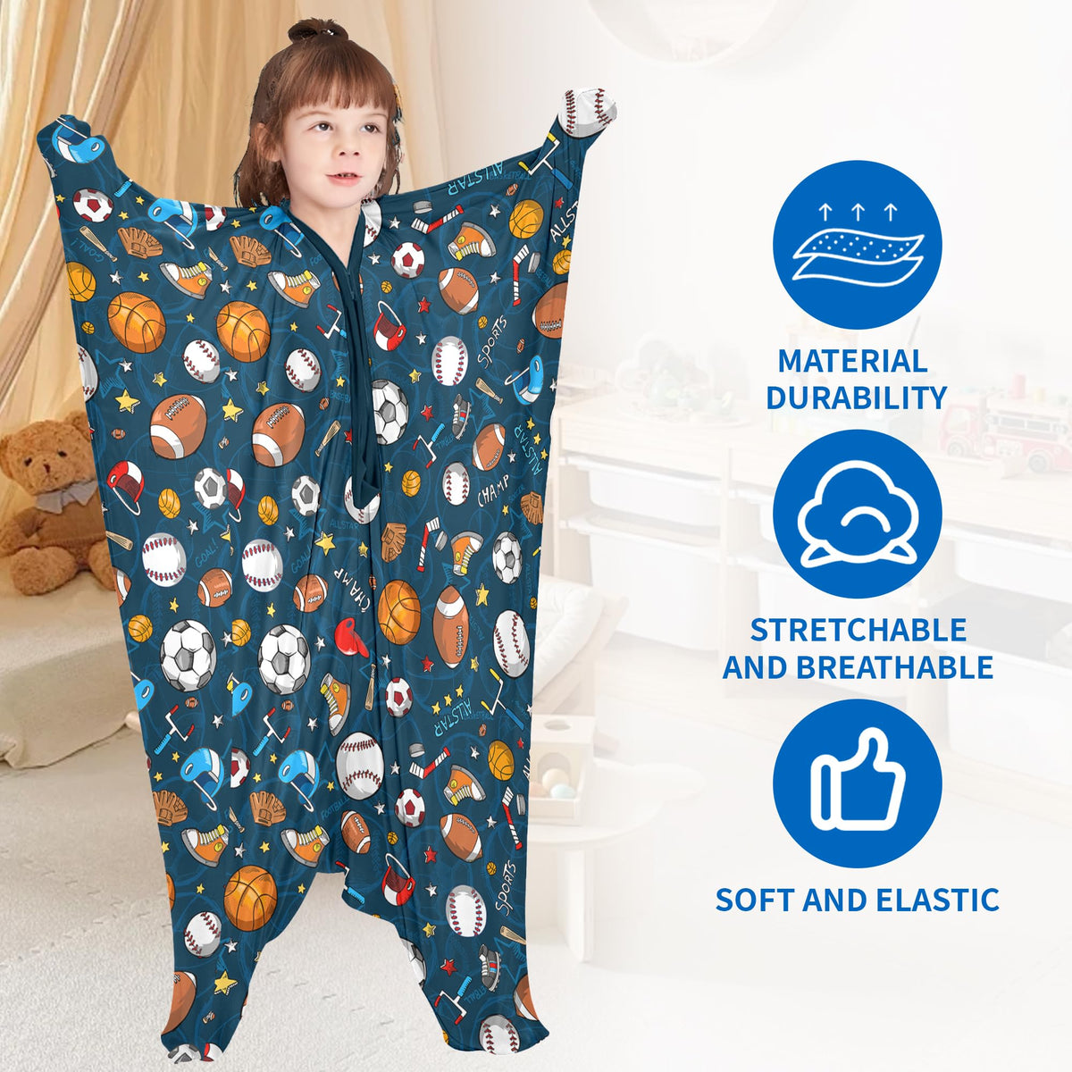 Sensory Sock Body Sock,X-Large | Stretchable Sensory Sack - Help Kids Relax and Focus - ADHD and Improve Sensory Full Body Sock for Kids