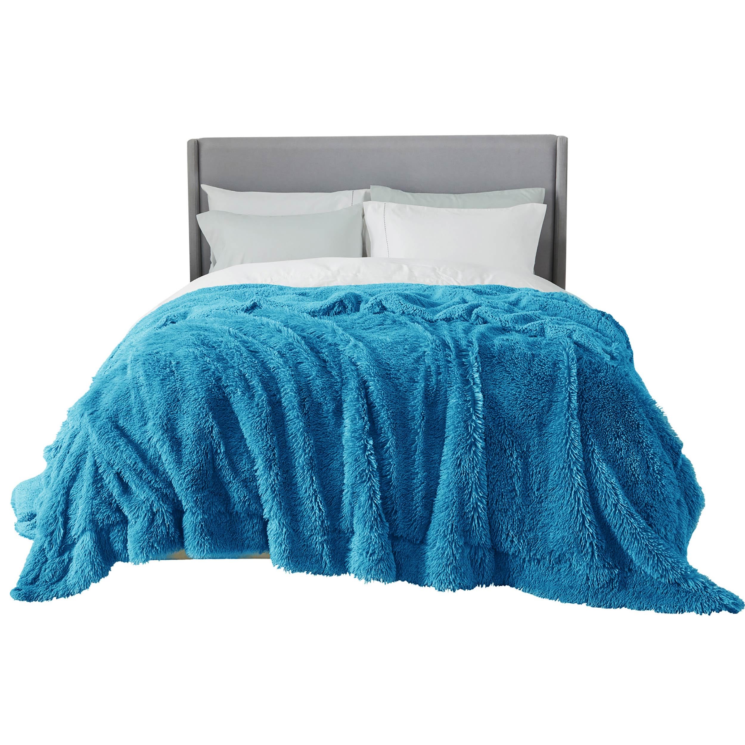 Bedsure GentleSoft Fluffy Fuzzy Faux Fur Throw Blanket for Couch, Soft Sherpa Fleece Cozy Gifts for Women, Plush Bed Blanket Room Decor for Men, Thick Warm Teen Gifts Winter Bedding
