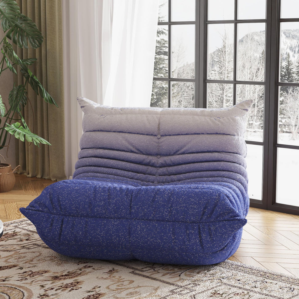 Adults Bean Bag Chairs Lazy Floor Sofa Togo Couch Comfy Memory Foam Reading Chair Teddy Fleece BeanBag for Living Room Bedroom Dorm Office Gaming Room, Green, 1 Seater