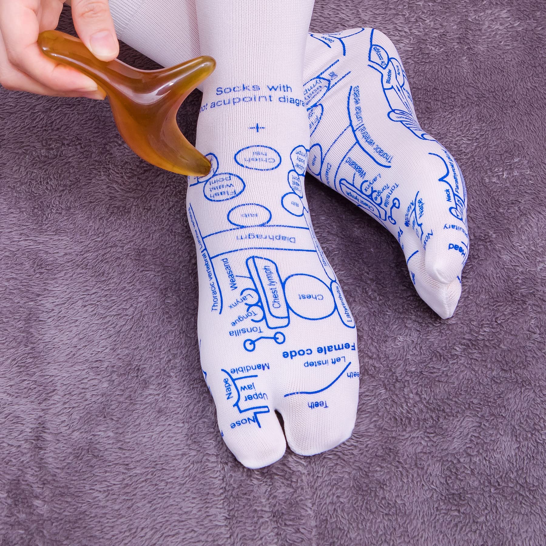 Broman Reflexology Socks with Trigger Point Massage Tool, Foot Pain Relief Remedy for Foot Massage,Men's Size