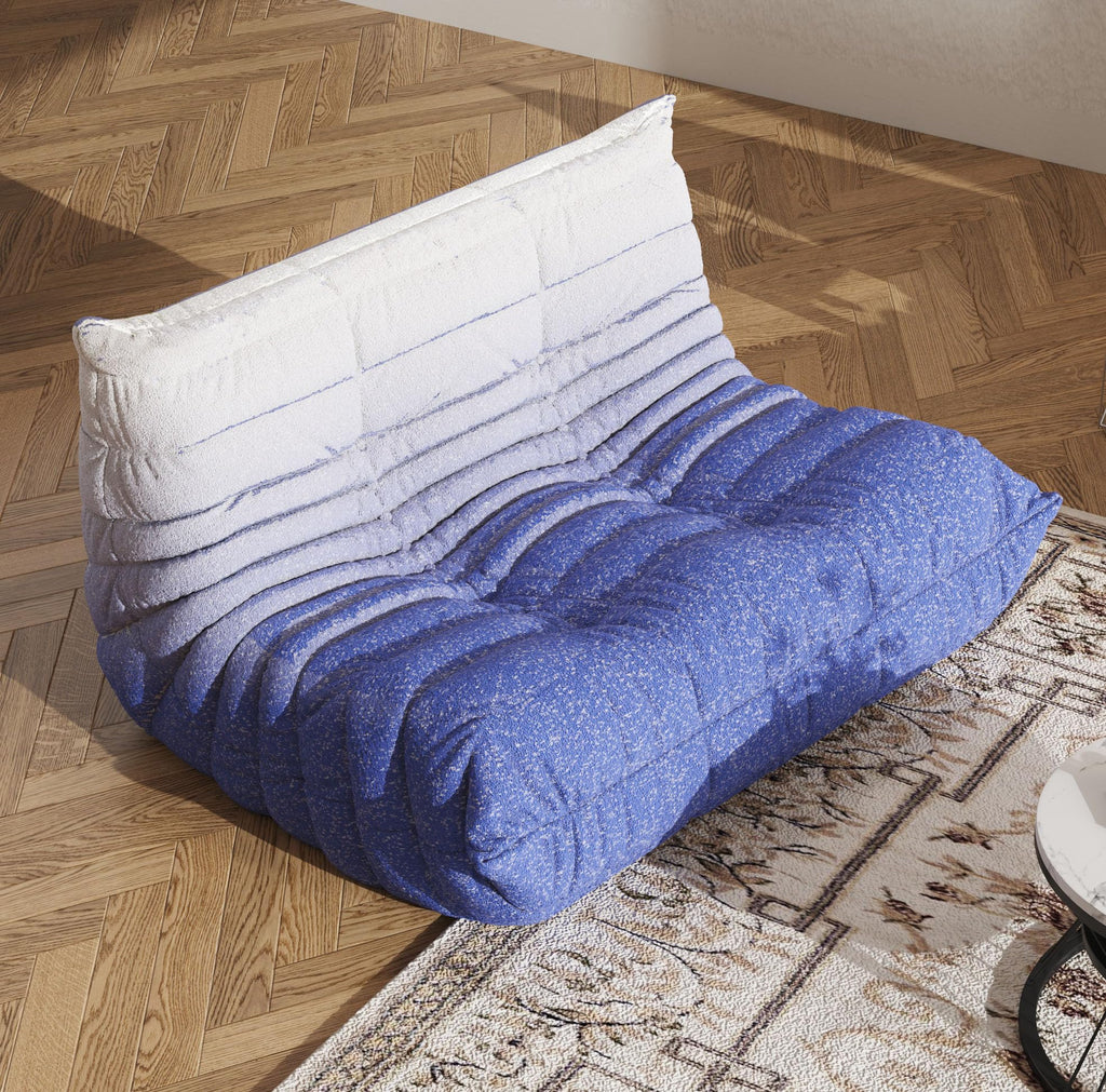 Adults Bean Bag Chairs Lazy Floor Sofa Togo Couch Comfy Memory Foam Reading Chair Teddy Fleece BeanBag for Living Room Bedroom Dorm Office Gaming Room, Green, 1 Seater