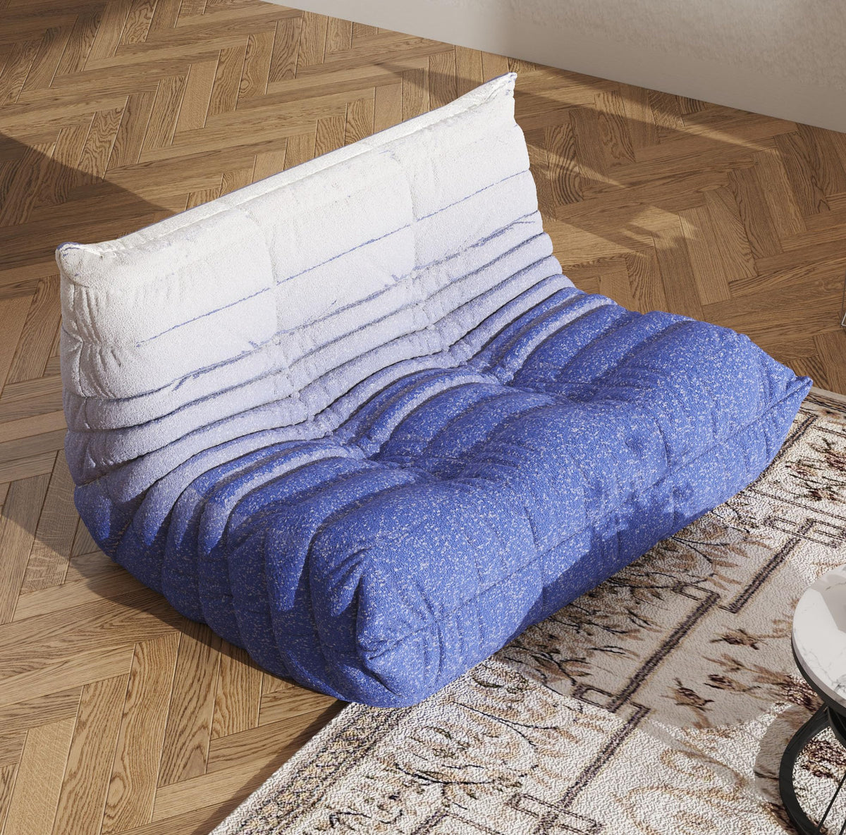 Adults Bean Bag Chairs Lazy Floor Sofa Togo Couch Comfy Memory Foam Reading Chair Teddy Fleece BeanBag for Living Room Bedroom Dorm Office Gaming Room, Green, 1 Seater