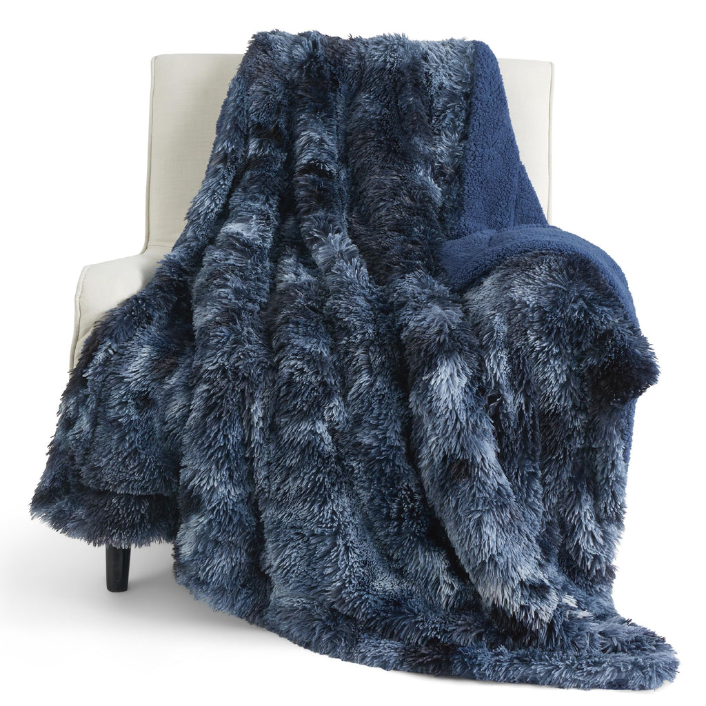 Bedsure GentleSoft Fluffy Fuzzy Faux Fur Throw Blanket for Couch, Soft Sherpa Fleece Cozy Gifts for Women, Plush Bed Blanket Room Decor for Men, Thick Warm Teen Gifts Winter Bedding