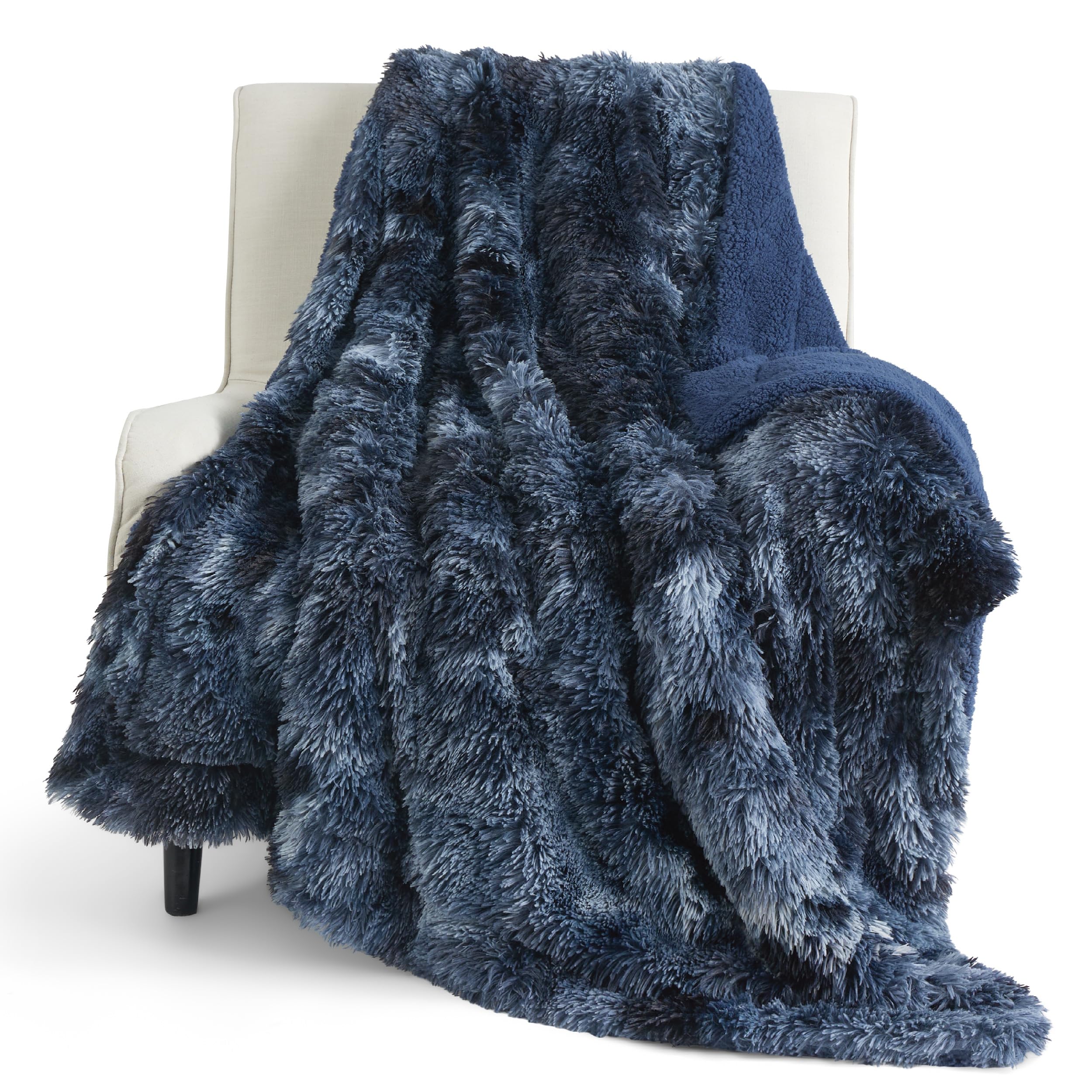 Bedsure GentleSoft Fluffy Fuzzy Faux Fur Throw Blanket for Couch, Soft Sherpa Fleece Cozy Gifts for Women, Plush Bed Blanket Room Decor for Men, Thick Warm Teen Gifts Winter Bedding