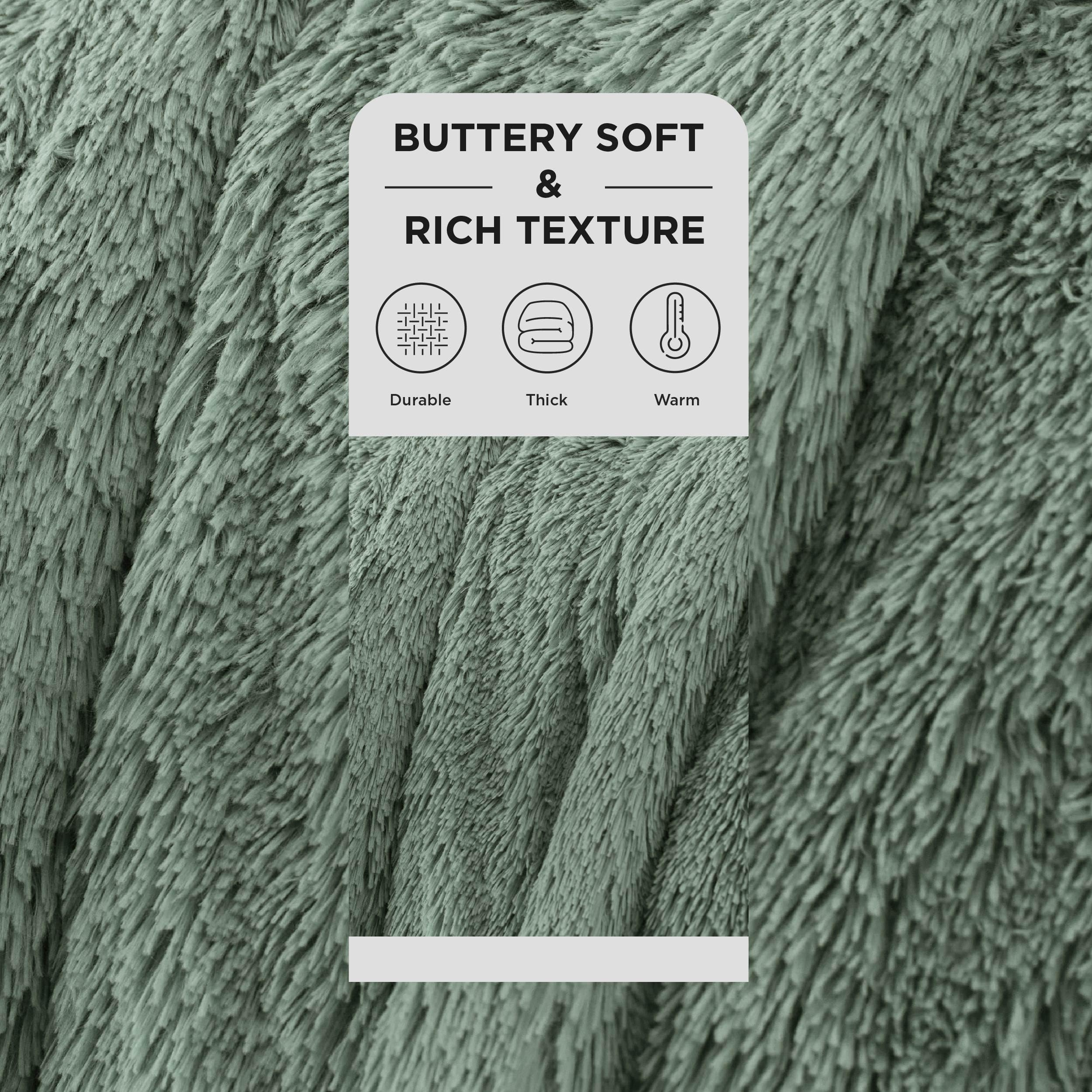 Bedsure GentleSoft Fluffy Fuzzy Faux Fur Throw Blanket for Couch, Soft Sherpa Fleece Cozy Gifts for Women, Plush Bed Blanket Room Decor for Men, Thick Warm Teen Gifts Winter Bedding