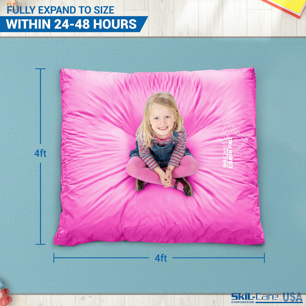 Skil-Care Crash Pad for Kids | Sensory Crash Mat for Active Play | High-Density & Soft Foam Blocks Landing Zone | Kids Jumping Pillow for Indoor & Outdoors Use with Durable Nylon Cover - 5x5 feet