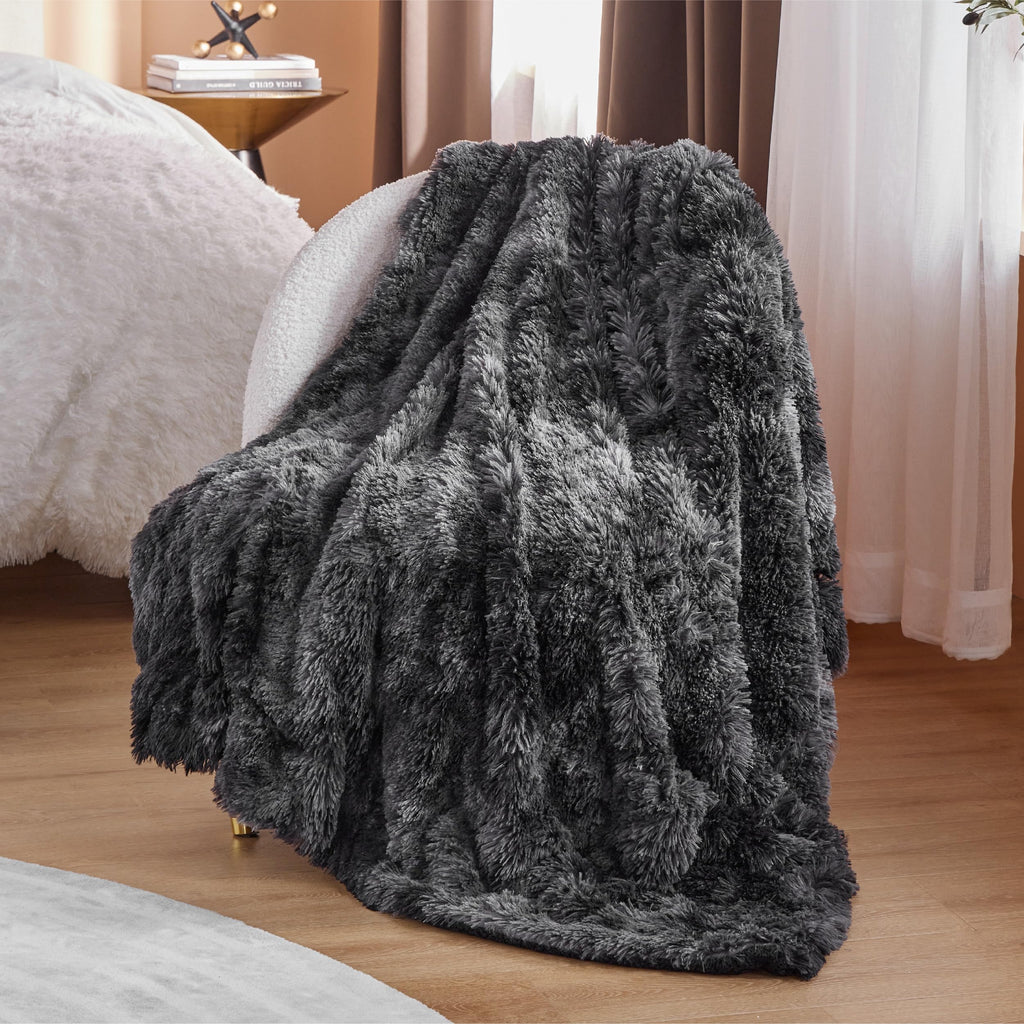 Bedsure GentleSoft Fluffy Fuzzy Faux Fur Throw Blanket for Couch, Soft Sherpa Fleece Cozy Gifts for Women, Plush Bed Blanket Room Decor for Men, Thick Warm Teen Gifts Winter Bedding