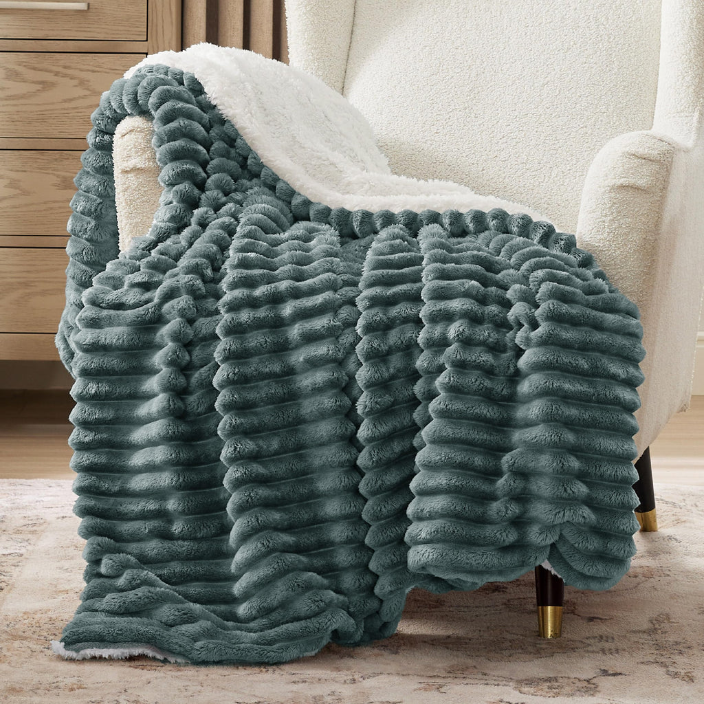Bedsure Sherpa Throw Blanket for Couch - Super Soft, Comfort Cozy Fleece Thick Warm Blanket for Women, GentleSoft Plush & Fluffy Spring Throw Gift for Women, Room Decor, Beige, 50x60 Inches