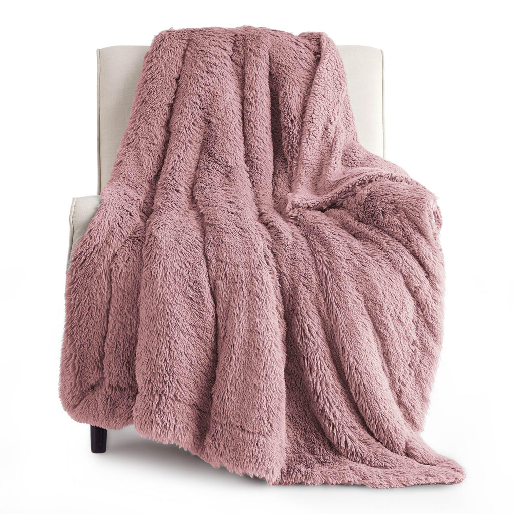 Bedsure GentleSoft Fluffy Fuzzy Faux Fur Throw Blanket for Couch, Soft Sherpa Fleece Cozy Gifts for Women, Plush Bed Blanket Room Decor for Men, Thick Warm Teen Gifts Winter Bedding