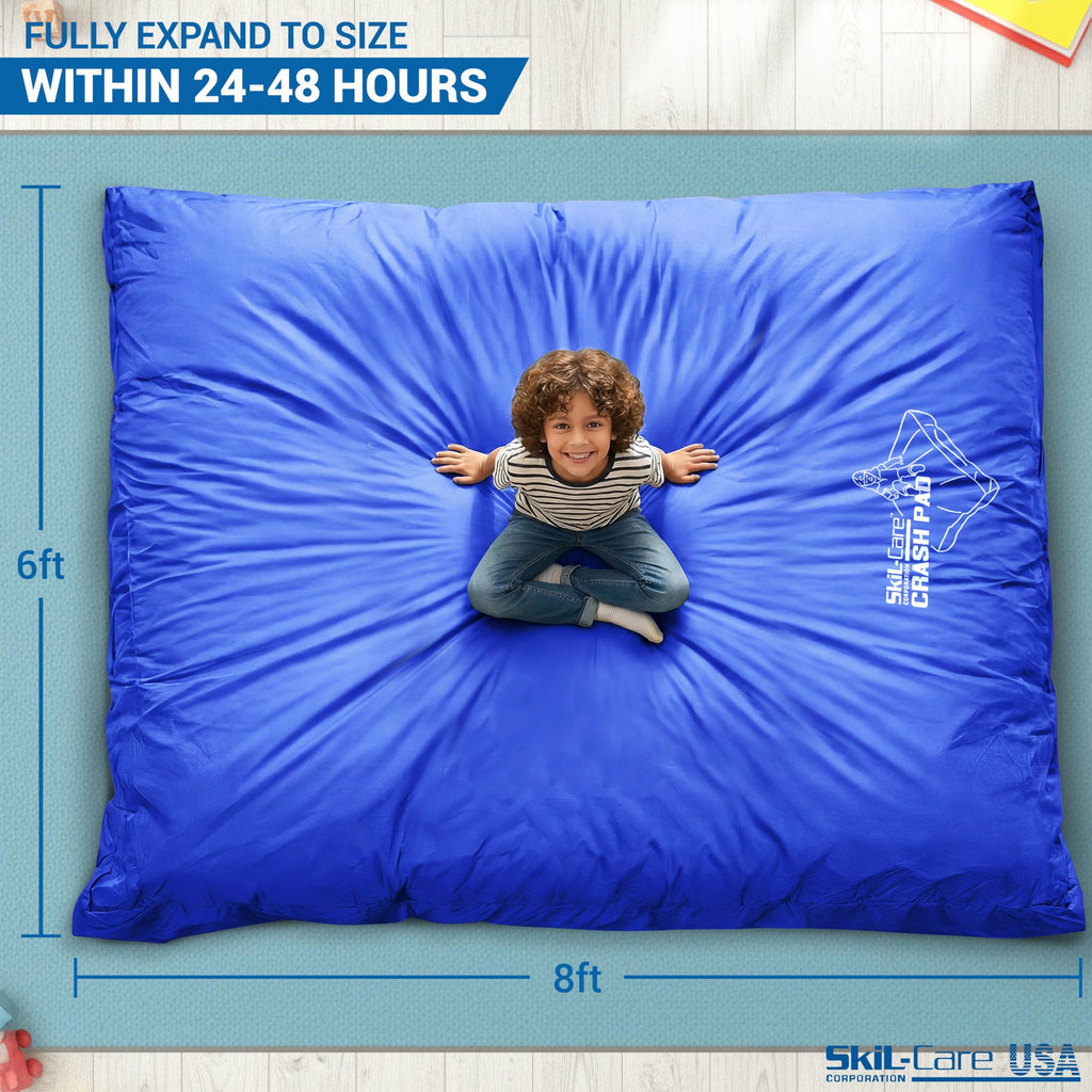 Skil-Care Crash Pad for Kids | Sensory Crash Mat for Active Play | High-Density & Soft Foam Blocks Landing Zone | Kids Jumping Pillow for Indoor & Outdoors Use with Durable Nylon Cover - 5x5 feet