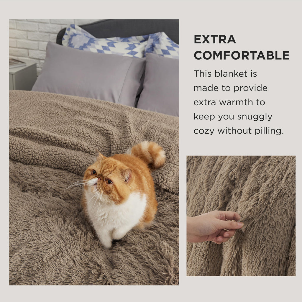 Bedsure GentleSoft Fluffy Fuzzy Faux Fur Throw Blanket for Couch, Soft Sherpa Fleece Cozy Gifts for Women, Plush Bed Blanket Room Decor for Men, Thick Warm Teen Gifts Winter Bedding