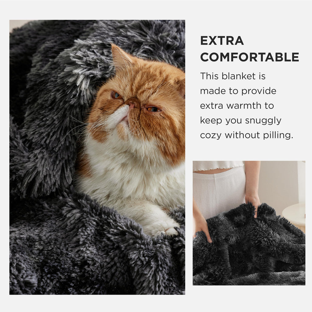 Bedsure GentleSoft Fluffy Fuzzy Faux Fur Throw Blanket for Couch, Soft Sherpa Fleece Cozy Gifts for Women, Plush Bed Blanket Room Decor for Men, Thick Warm Teen Gifts Winter Bedding