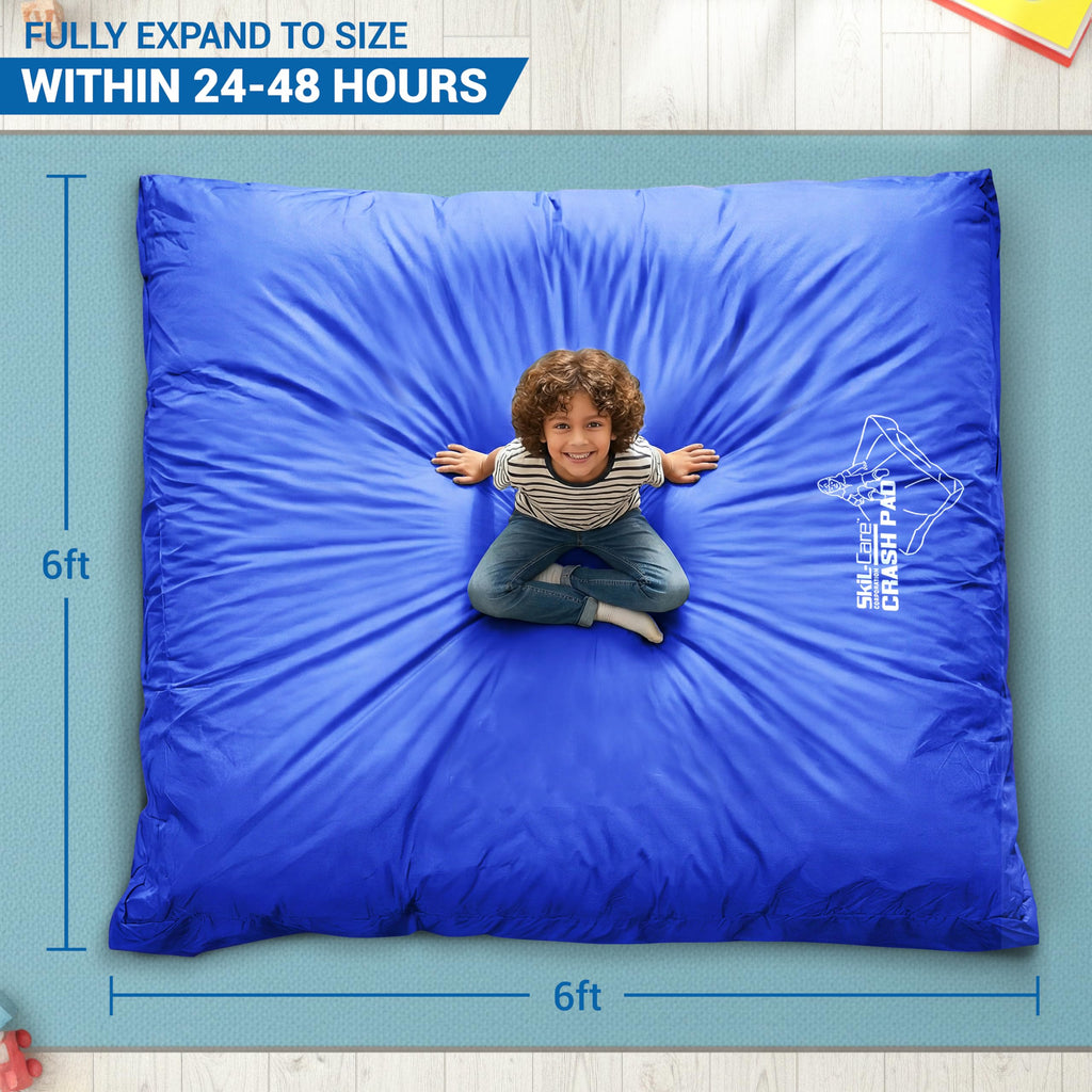 Skil-Care Crash Pad for Kids | Sensory Crash Mat for Active Play | High-Density & Soft Foam Blocks Landing Zone | Kids Jumping Pillow for Indoor & Outdoors Use with Durable Nylon Cover - 5x5 feet