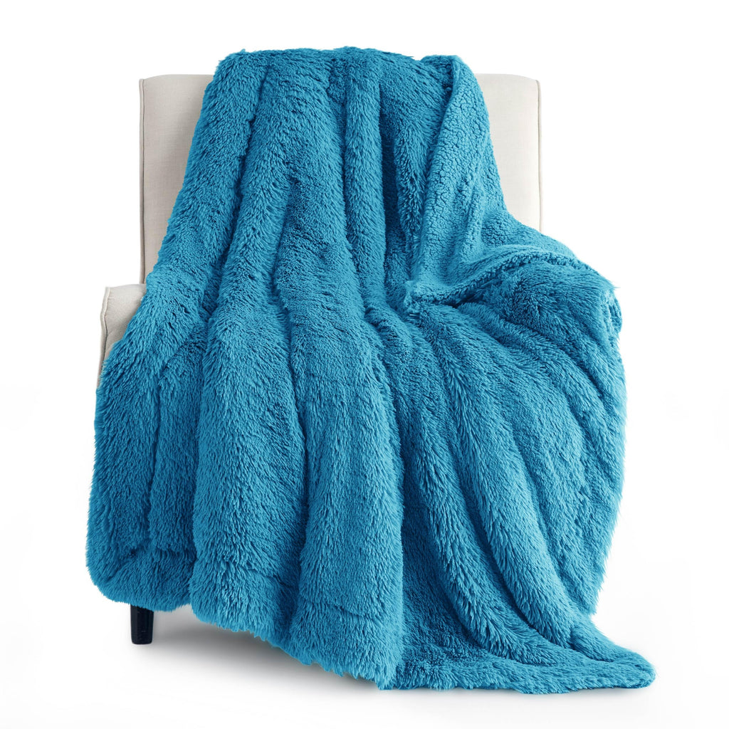Bedsure GentleSoft Fluffy Fuzzy Faux Fur Throw Blanket for Couch, Soft Sherpa Fleece Cozy Gifts for Women, Plush Bed Blanket Room Decor for Men, Thick Warm Teen Gifts Winter Bedding