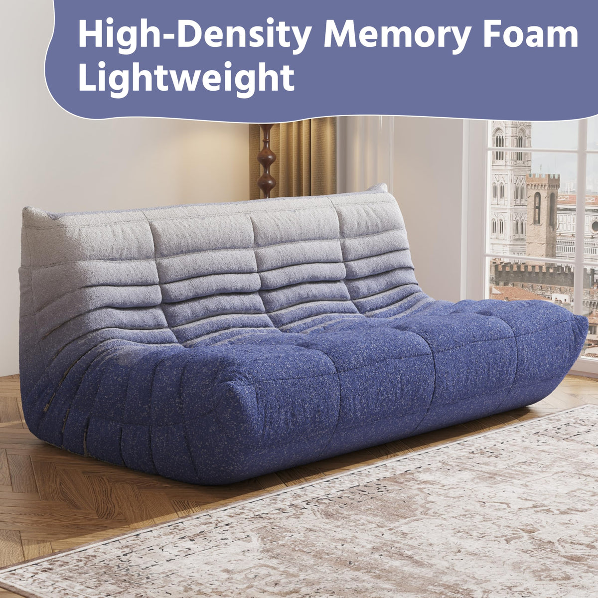 Adults Bean Bag Chairs Lazy Floor Sofa Togo Couch Comfy Memory Foam Reading Chair Teddy Fleece BeanBag for Living Room Bedroom Dorm Office Gaming Room, Green, 1 Seater