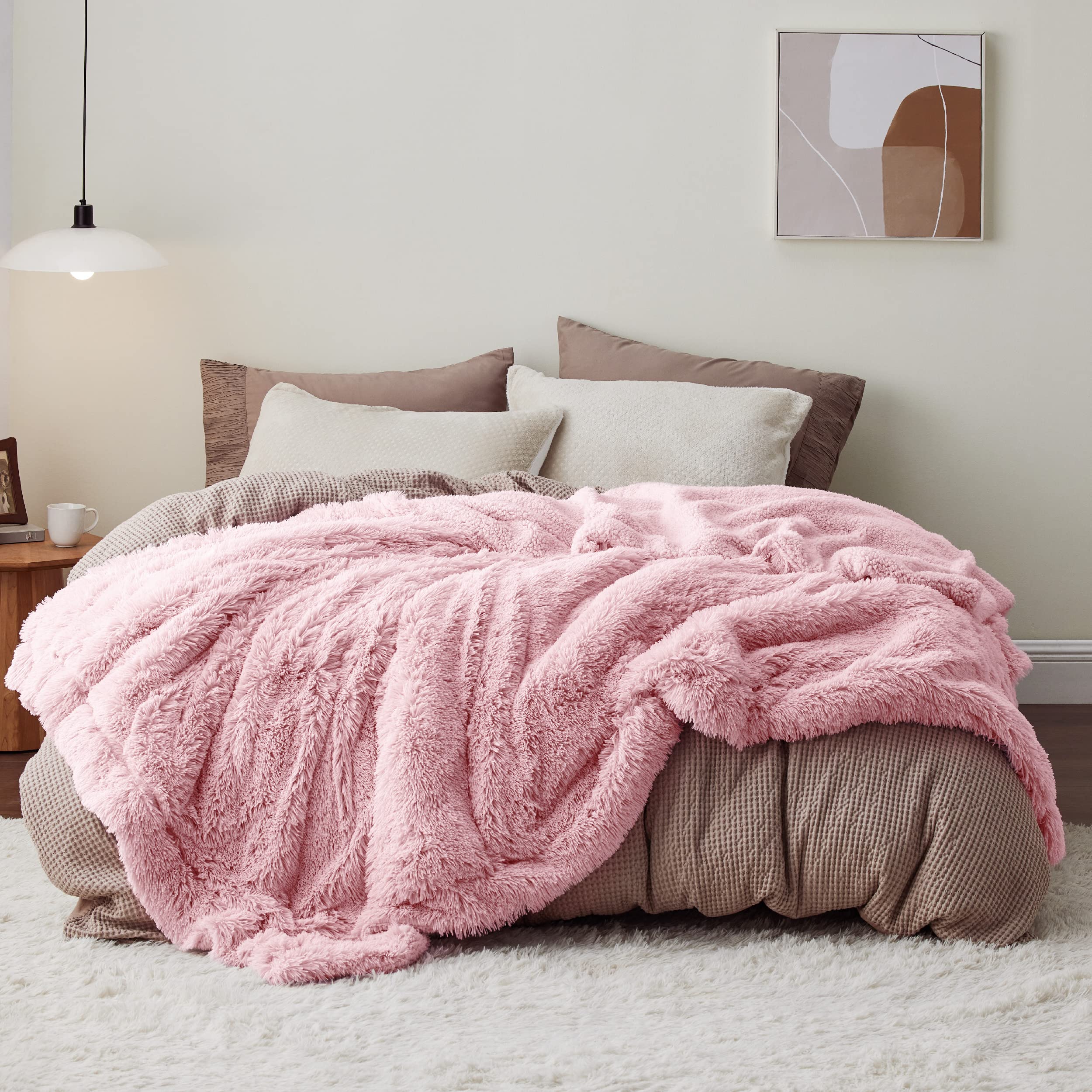 Bedsure GentleSoft Fluffy Fuzzy Faux Fur Throw Blanket for Couch, Soft Sherpa Fleece Cozy Gifts for Women, Plush Bed Blanket Room Decor for Men, Thick Warm Teen Gifts Winter Bedding