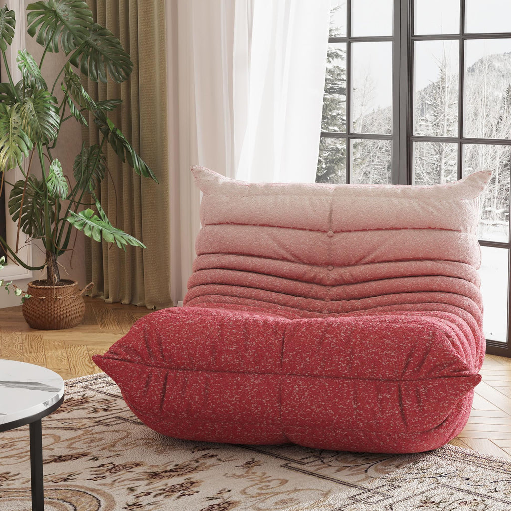 Adults Bean Bag Chairs Lazy Floor Sofa Togo Couch Comfy Memory Foam Reading Chair Teddy Fleece BeanBag for Living Room Bedroom Dorm Office Gaming Room, Green, 1 Seater