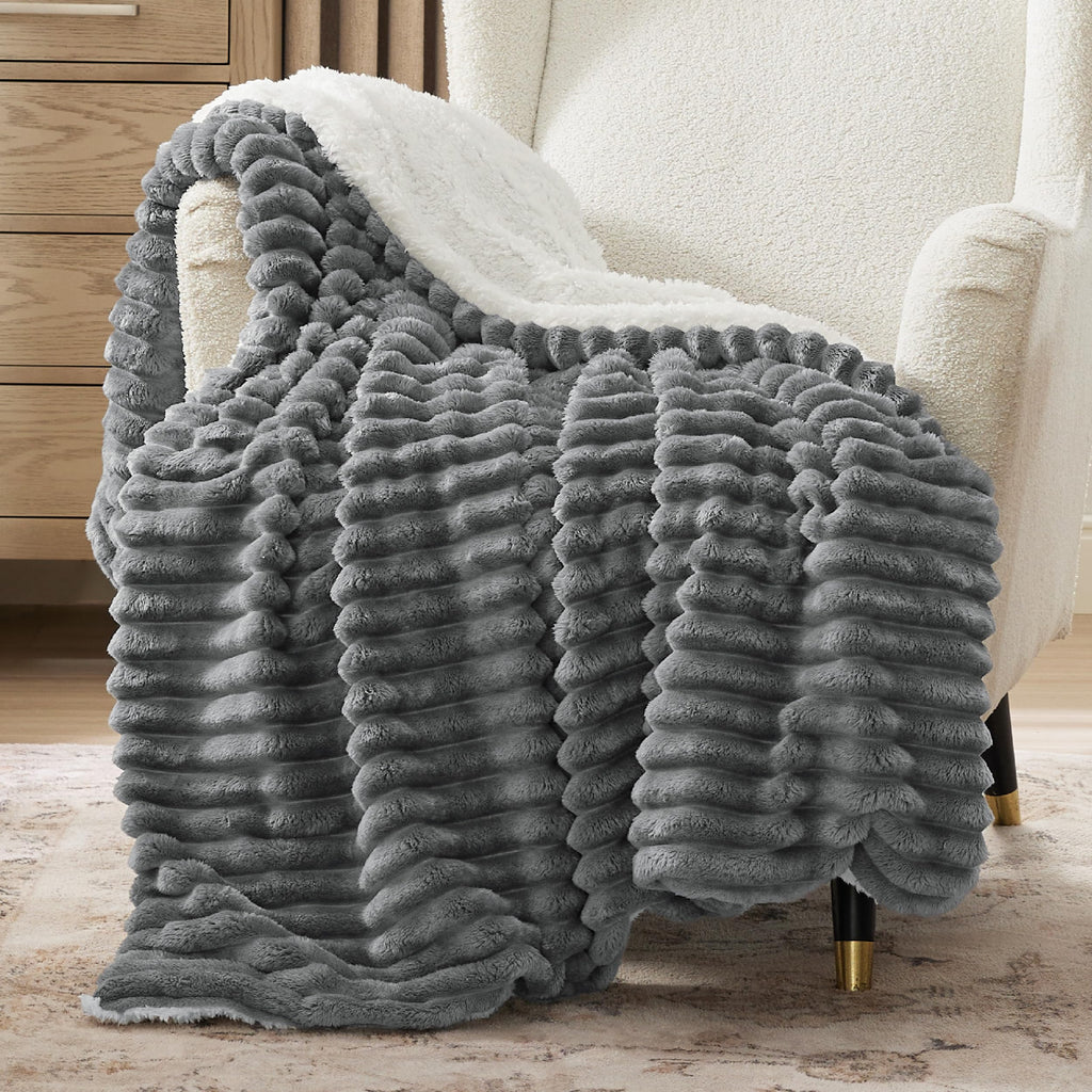 Bedsure Sherpa Throw Blanket for Couch - Super Soft, Comfort Cozy Fleece Thick Warm Blanket for Women, GentleSoft Plush & Fluffy Spring Throw Gift for Women, Room Decor, Beige, 50x60 Inches
